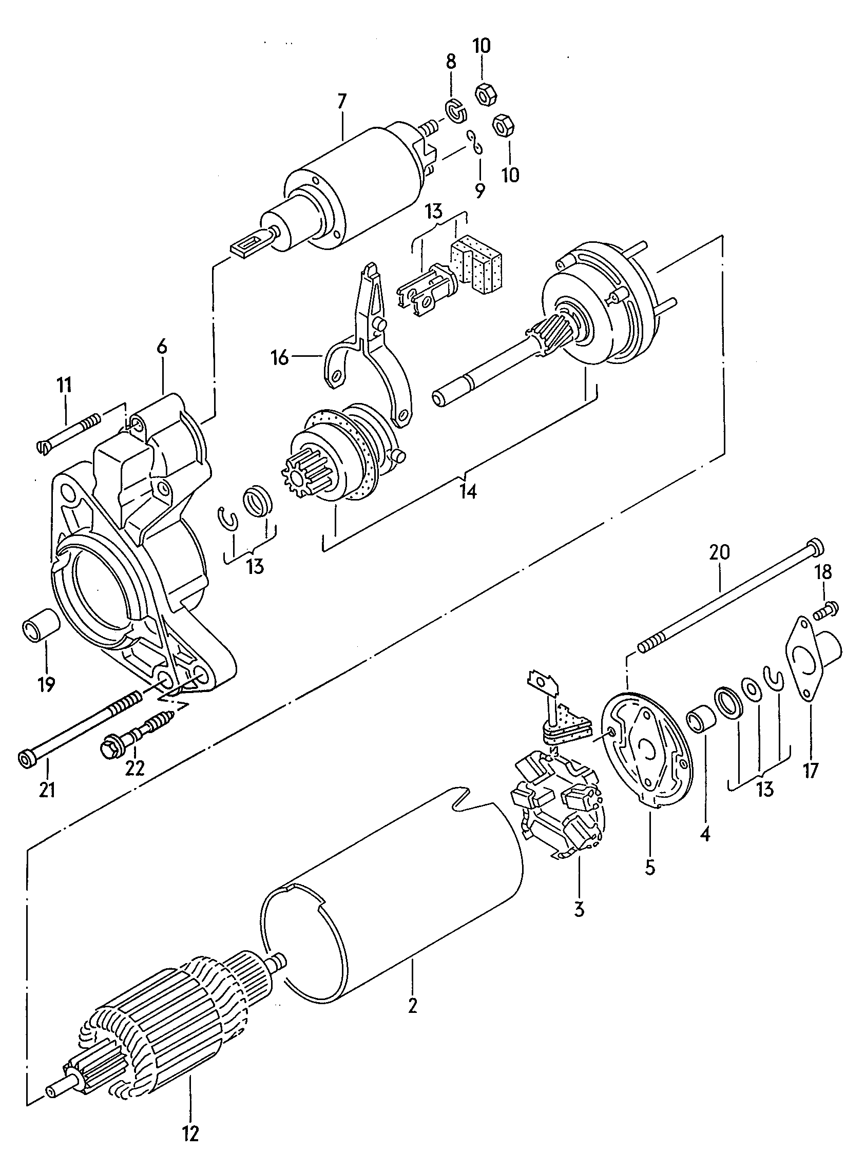 Seat 020 911 023 P - Startér parts5.com