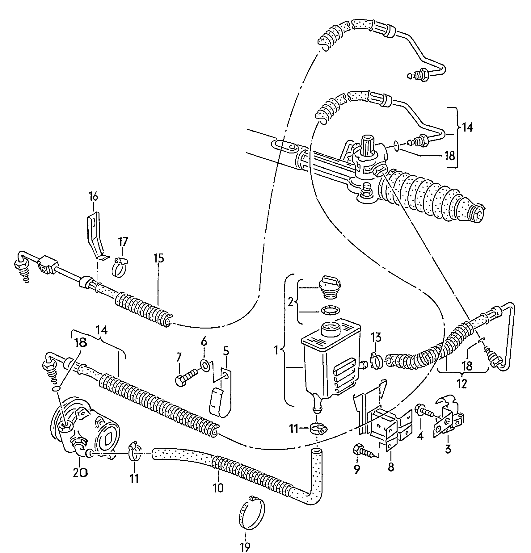 Seat 191 422 371 D - Rezervor, ulei hidraulic servo-directie parts5.com