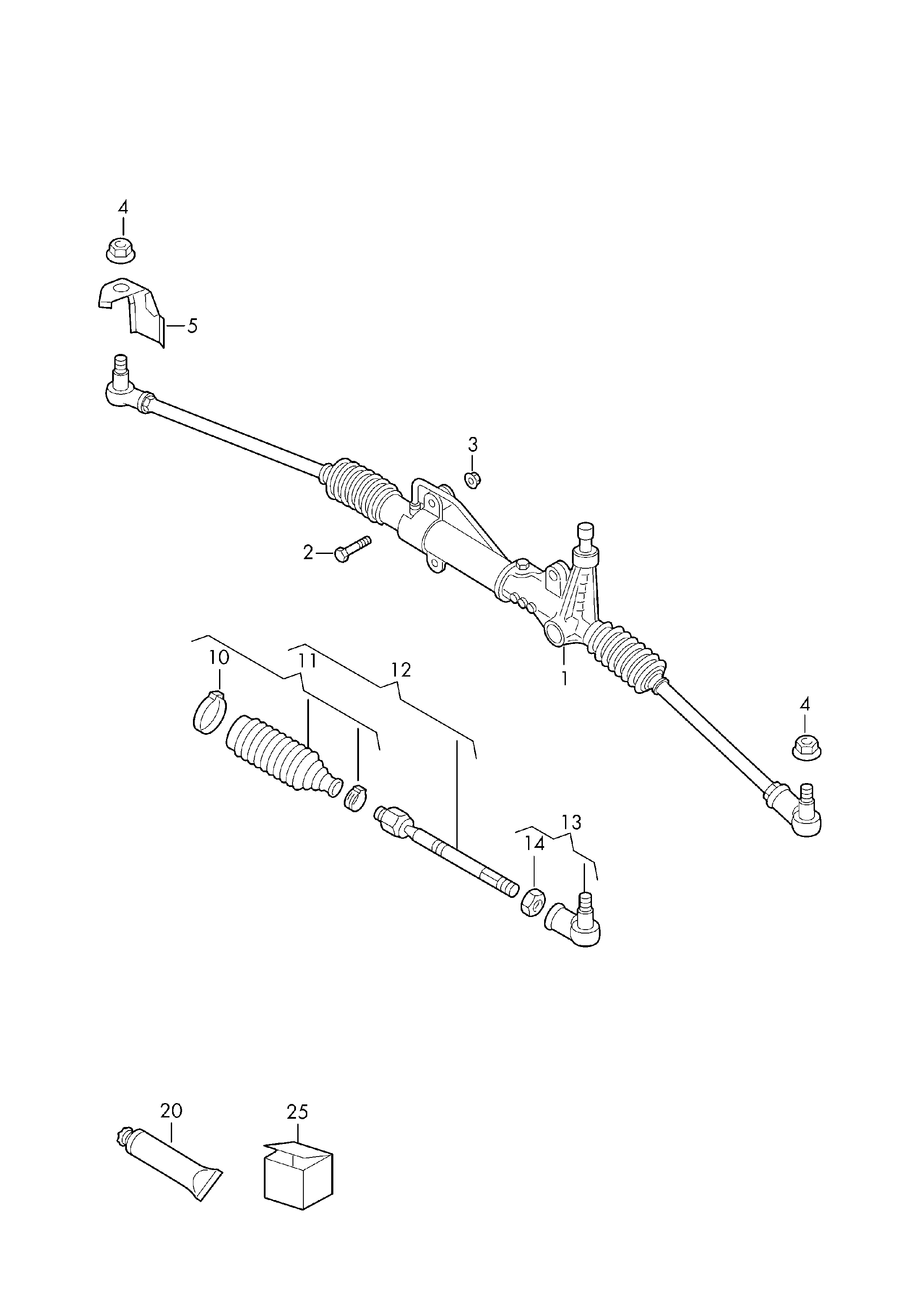 VAG 2E0 498 104A - Tie Rod End parts5.com