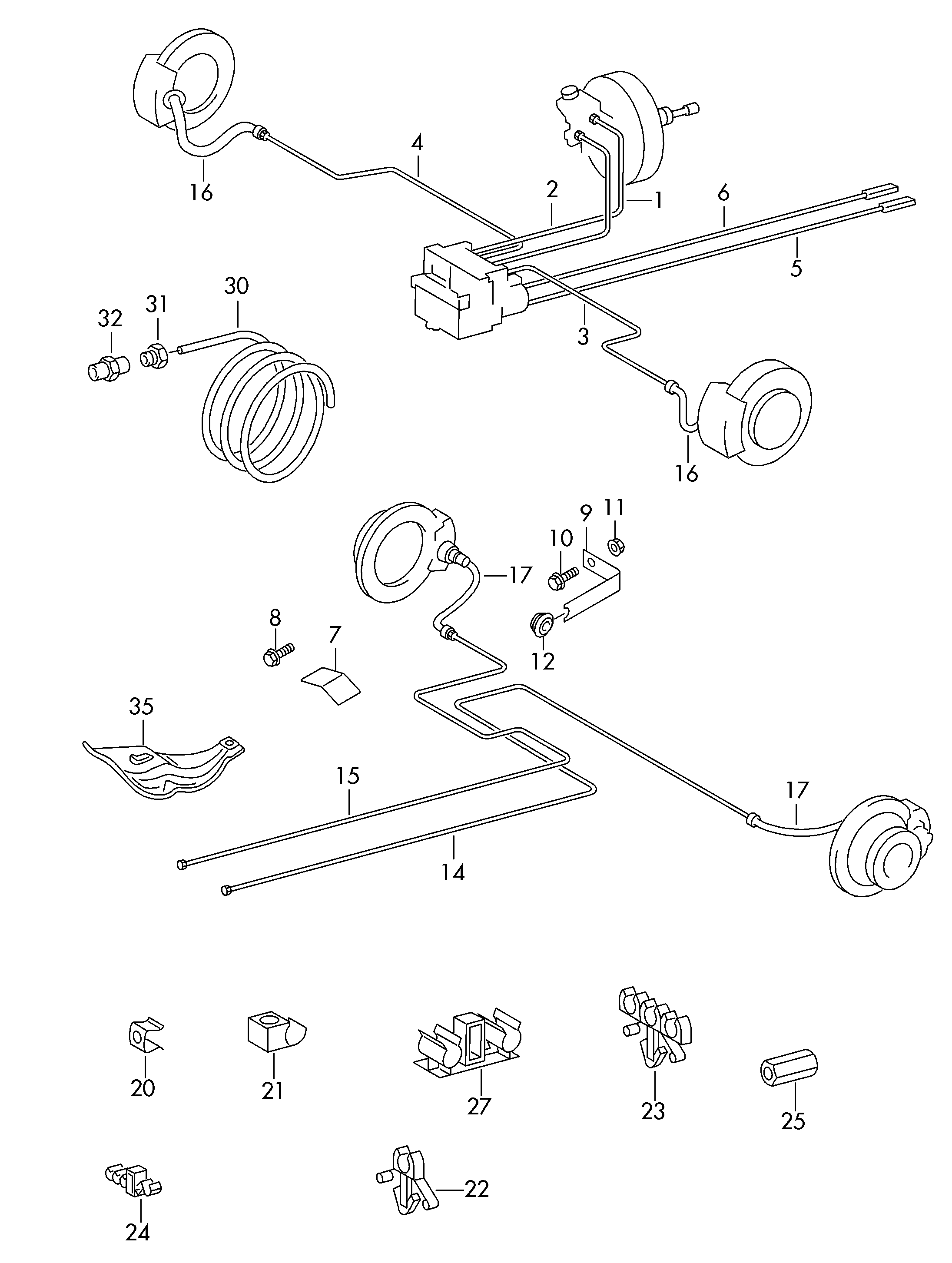 VAG 2E0 611 807 B - Fren hortumu parts5.com