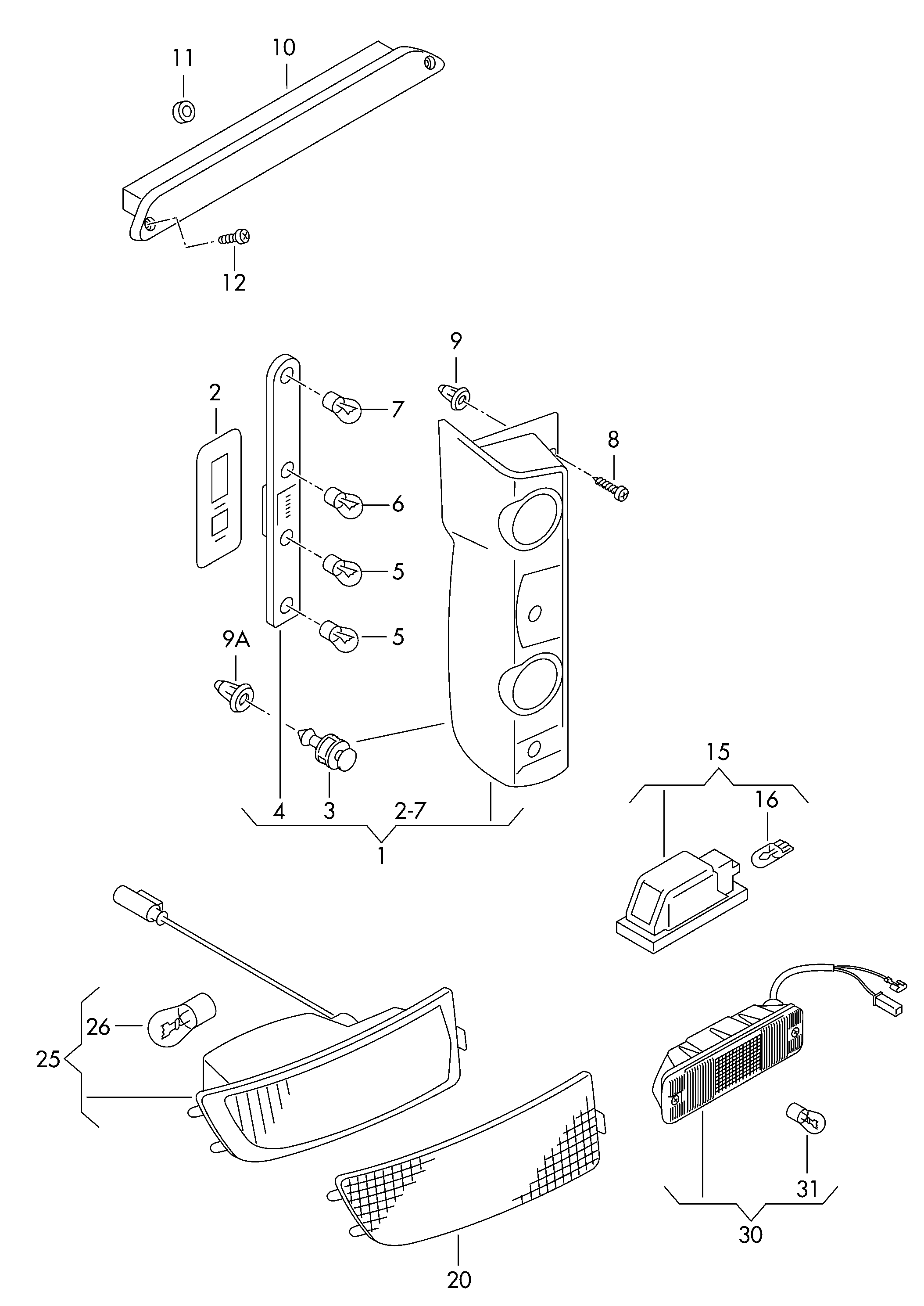 FIAT 2E0 945 095* - Wiązka przewodów, światła tylne parts5.com