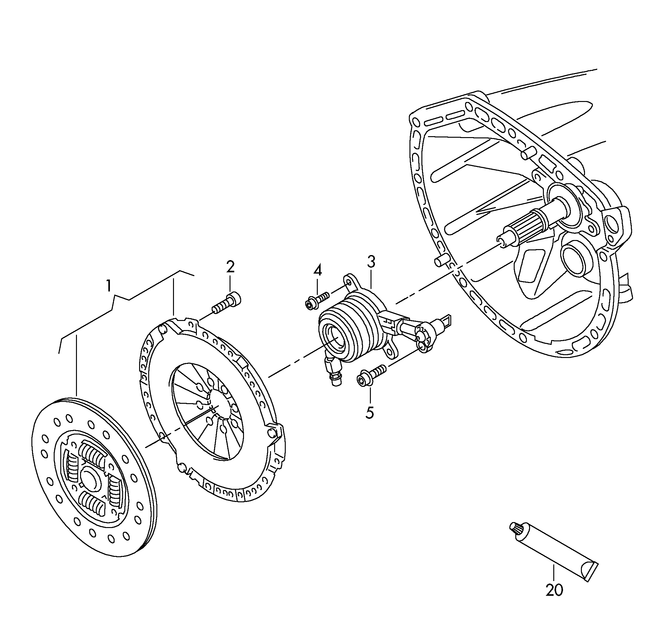 VAG 0B7 141 671 - Central Slave Cylinder, clutch parts5.com