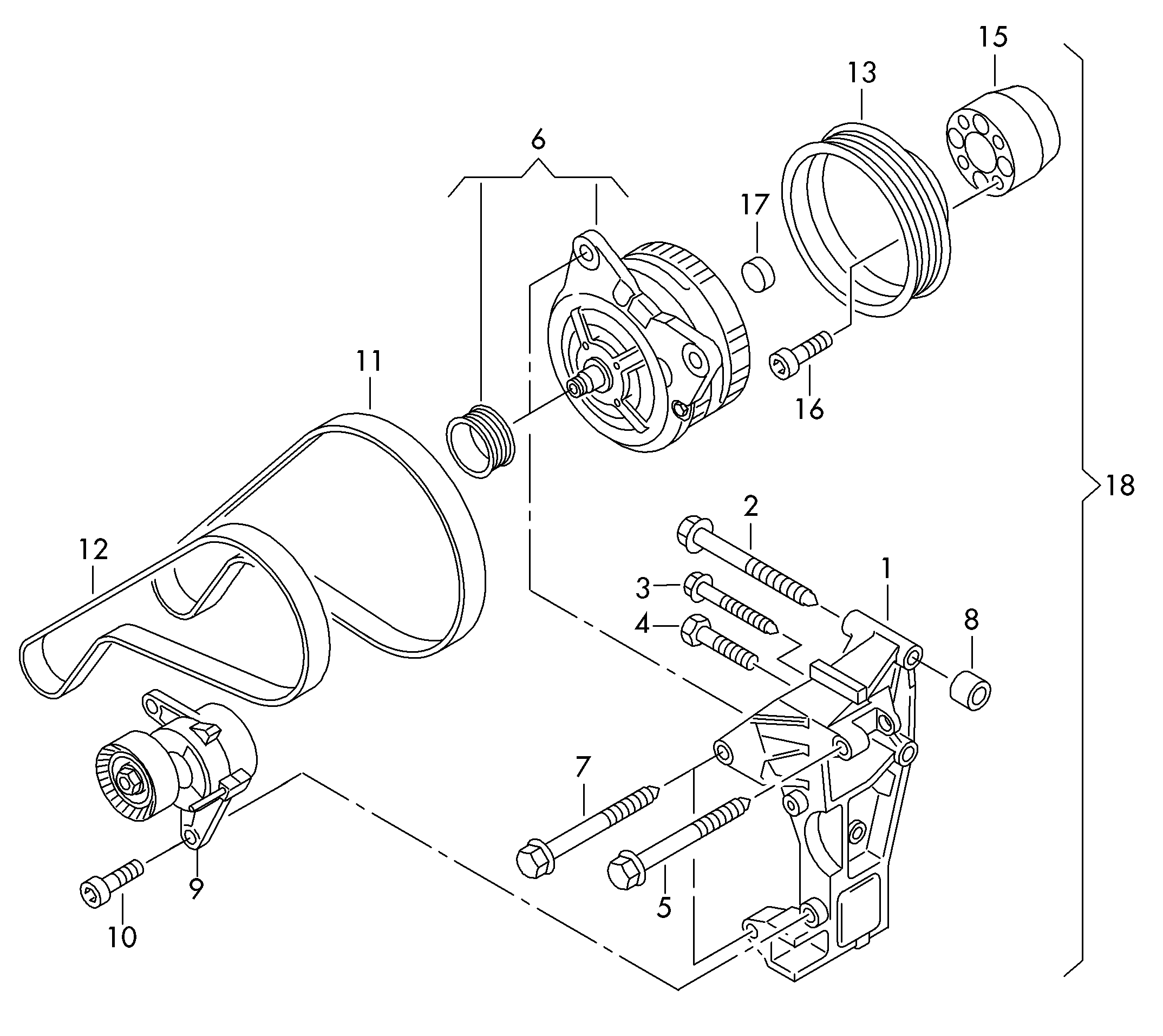 VW 04L 903 315 C - Napínák, žebrovaný klínový řemen parts5.com