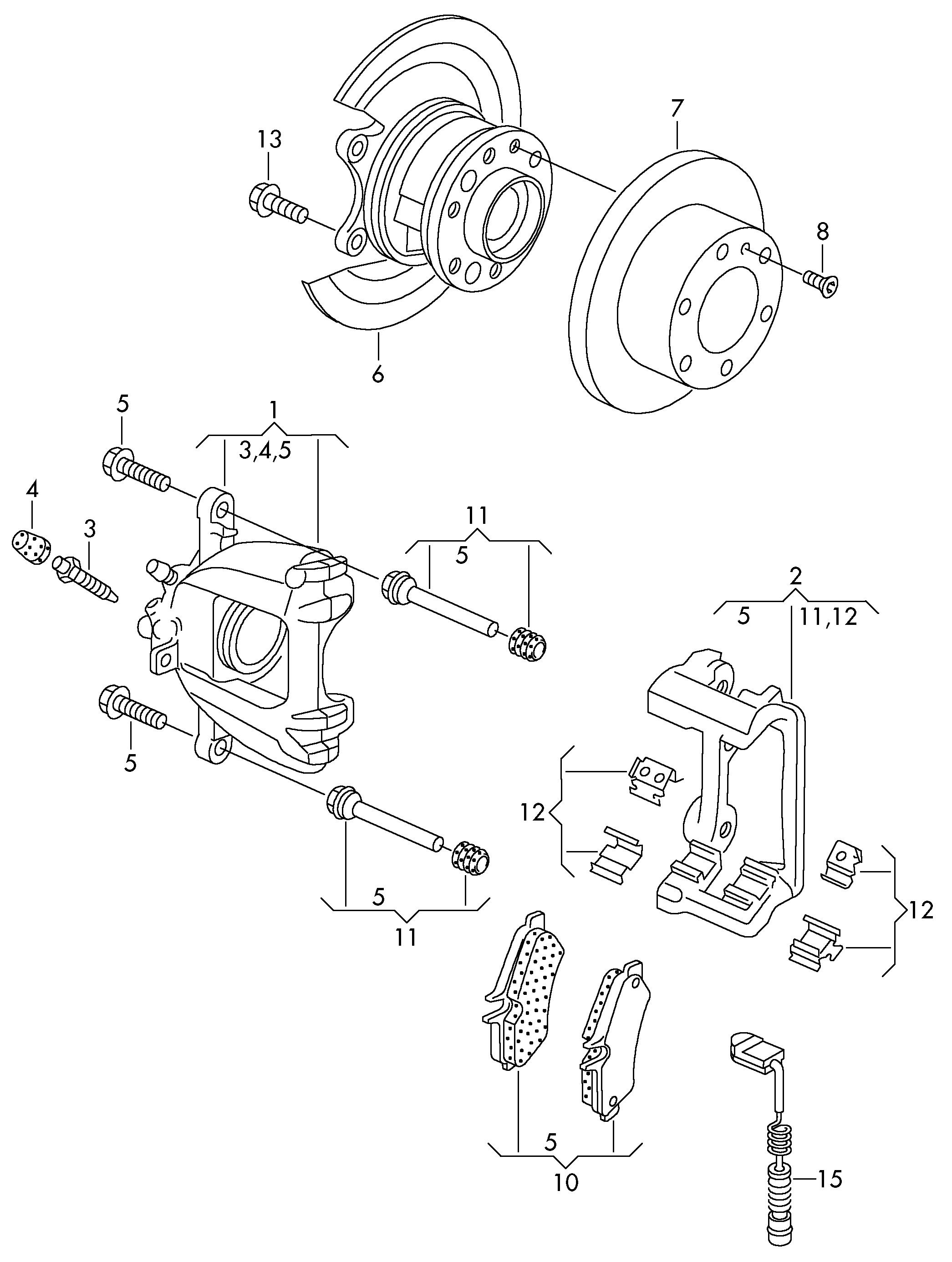 VAG 2E0 698 647 B - Σετ επισκευής, οδηγός στήριξης parts5.com