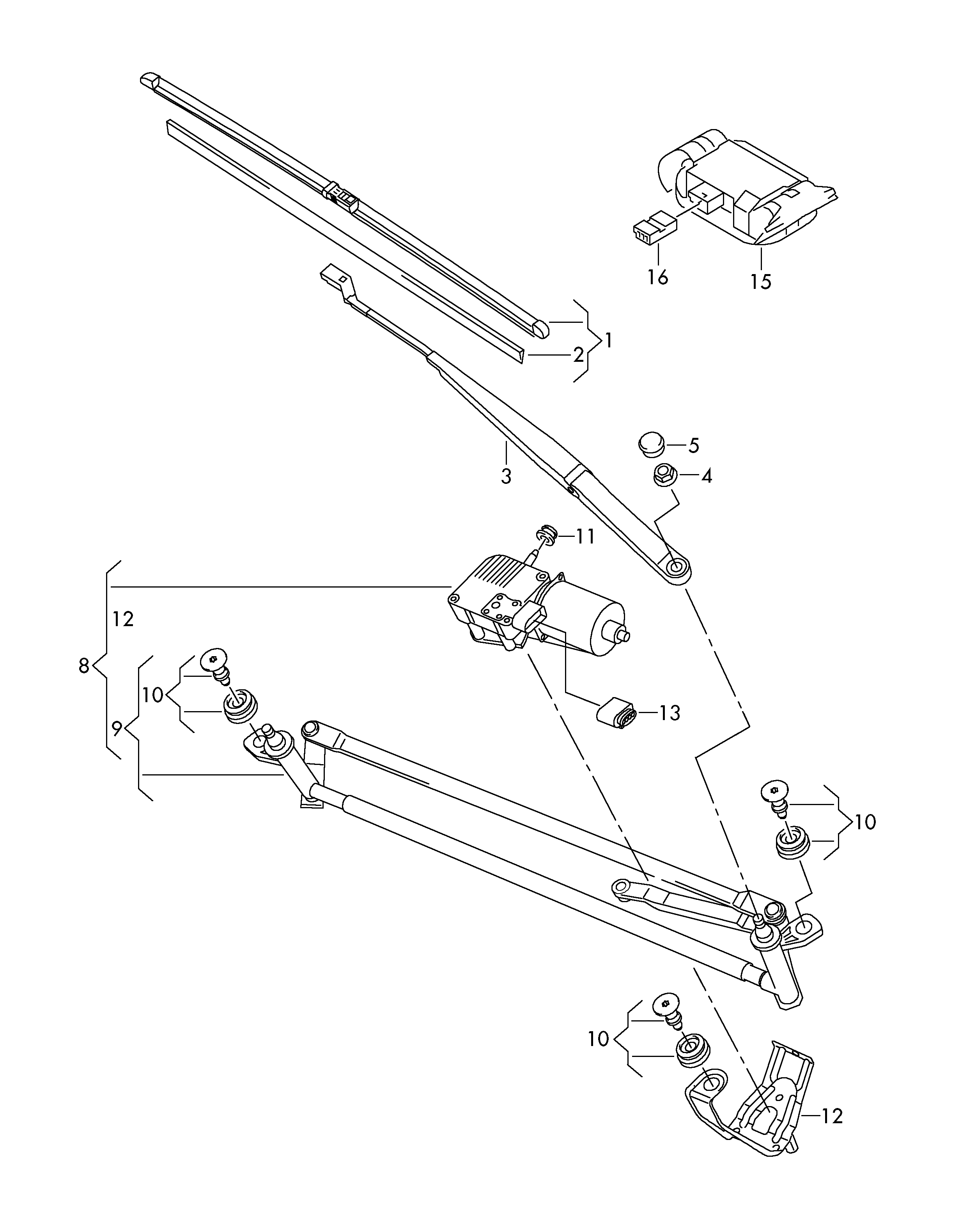 VAG 5N1998002 - Wiper Blade parts5.com