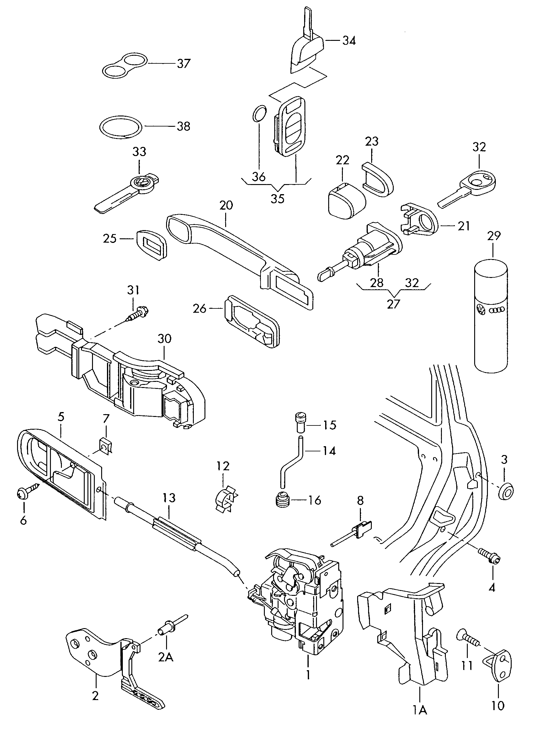 VW 1J0959753DC - Cheie auto parts5.com