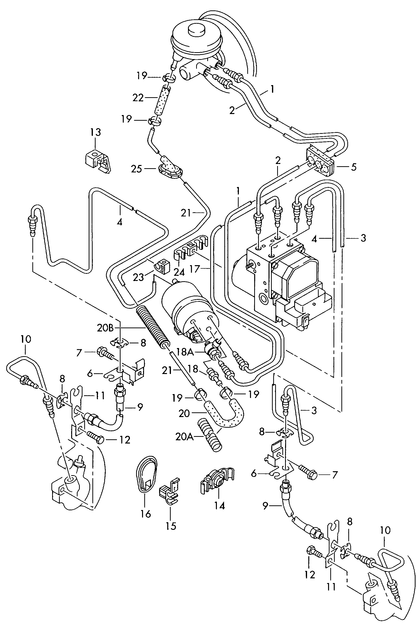 VW 3U0 611 707 - Тормозной шланг parts5.com