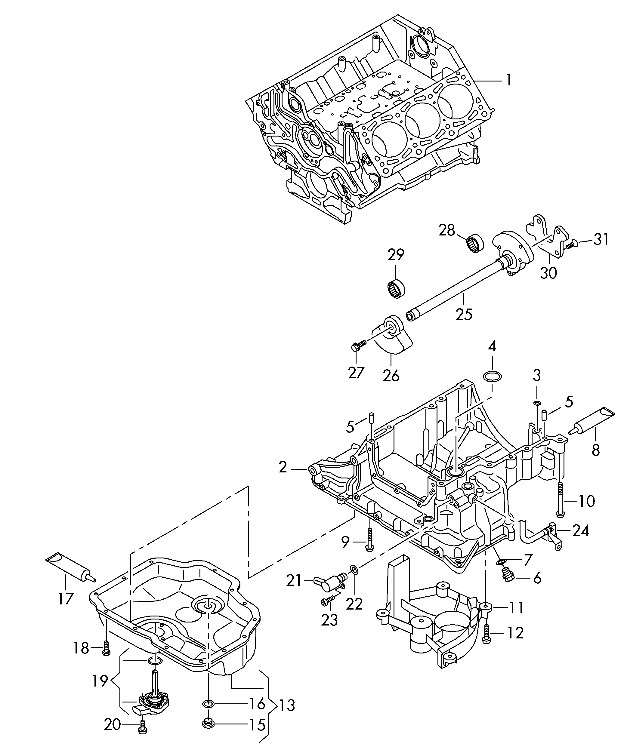 AUDI N   016 027 6 - Sulgurkruvi, õlivann parts5.com