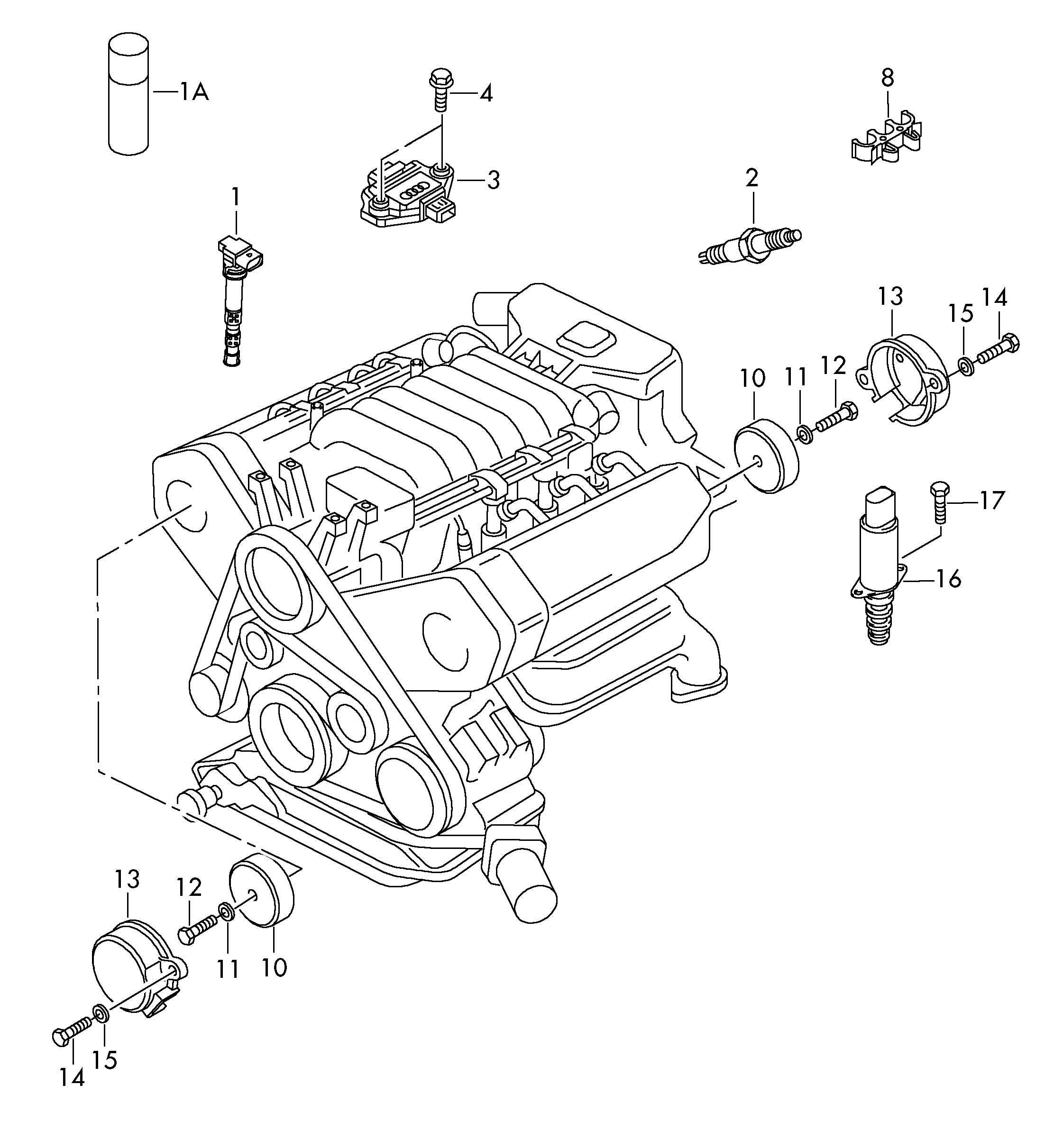 VAG 06A905161A - Senzor impulsuri, arbore cotit parts5.com