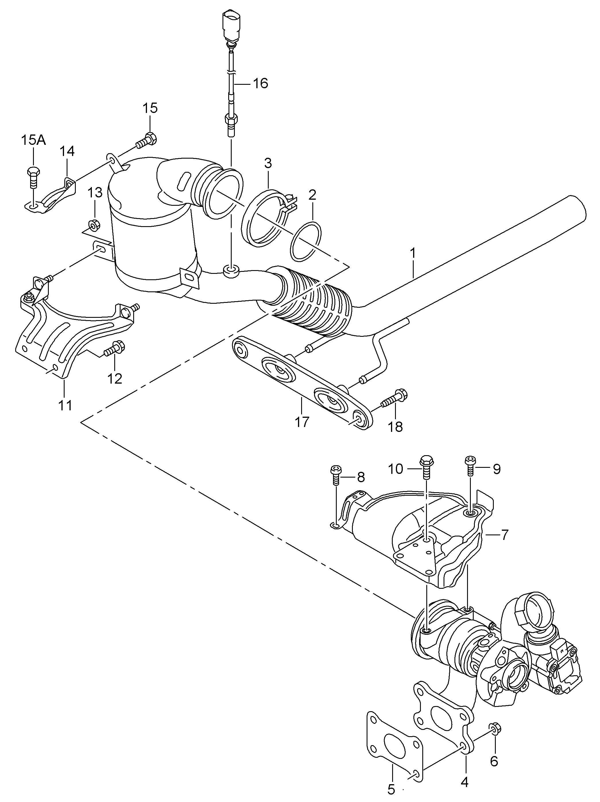 AUDI 5Q0253725D - Csőkapcsoló, kipufogó parts5.com