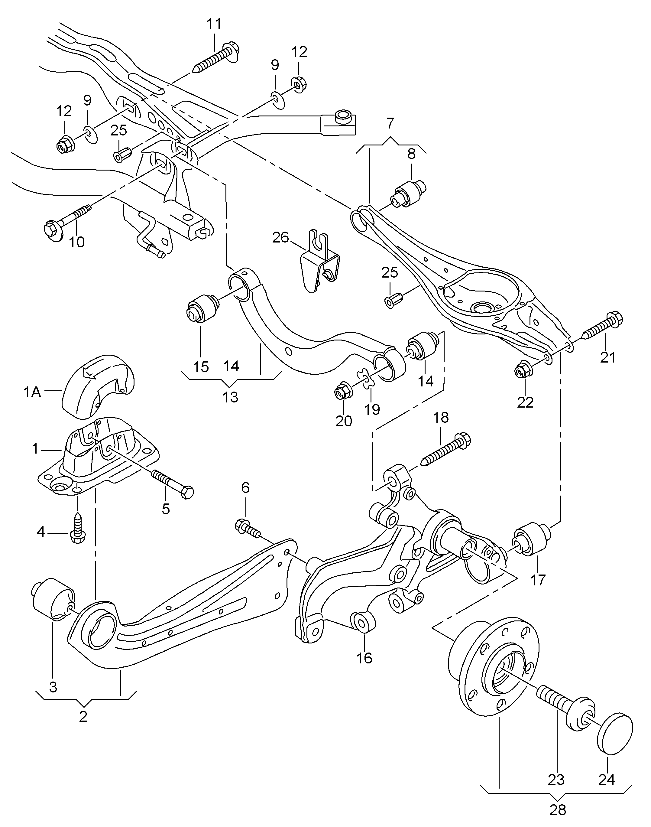 AUDI 5Q0 505 323 D - Track Control Arm parts5.com