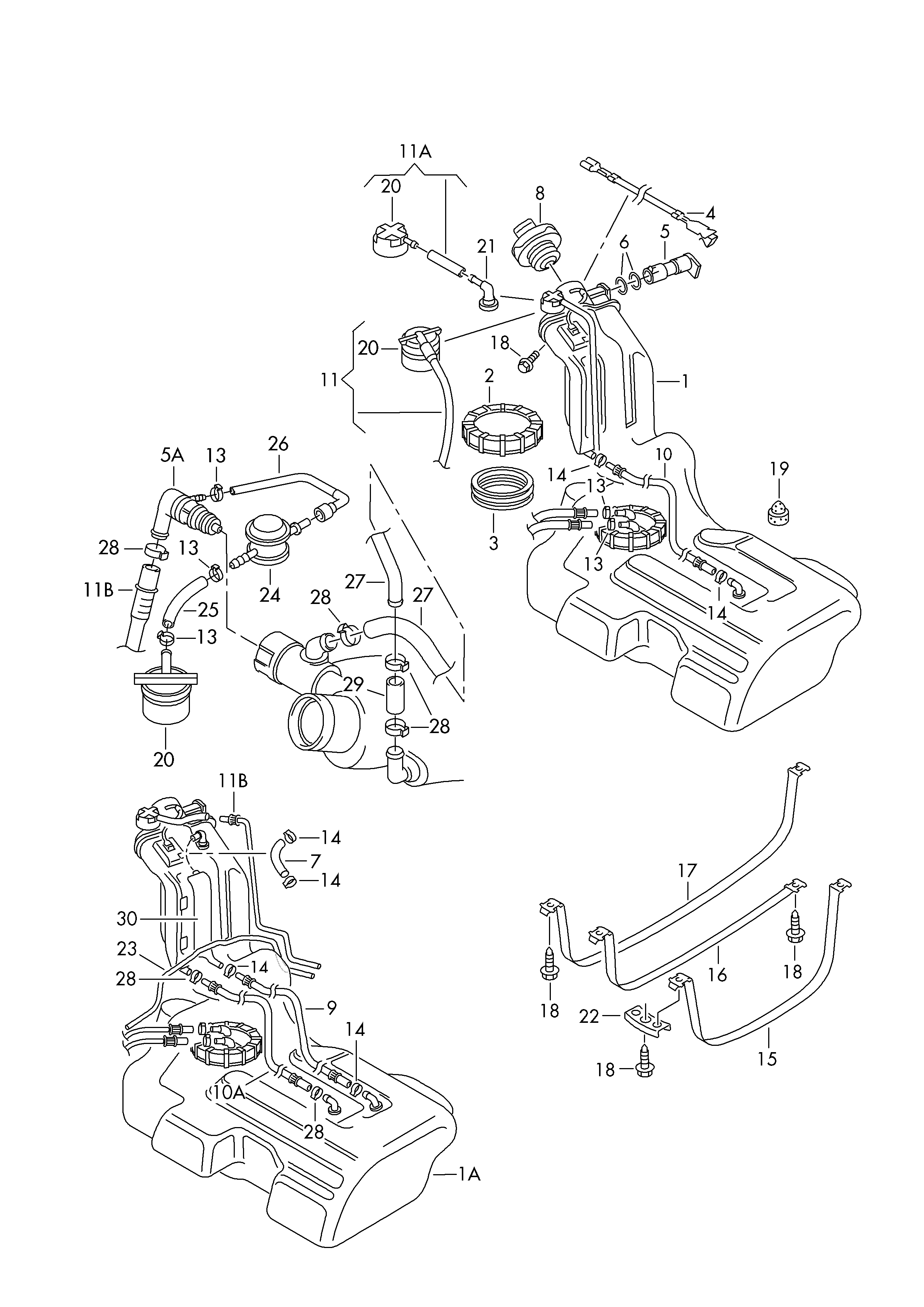 VAG 1J0 201 550 AN - Uzávěr, palivová nádrž parts5.com