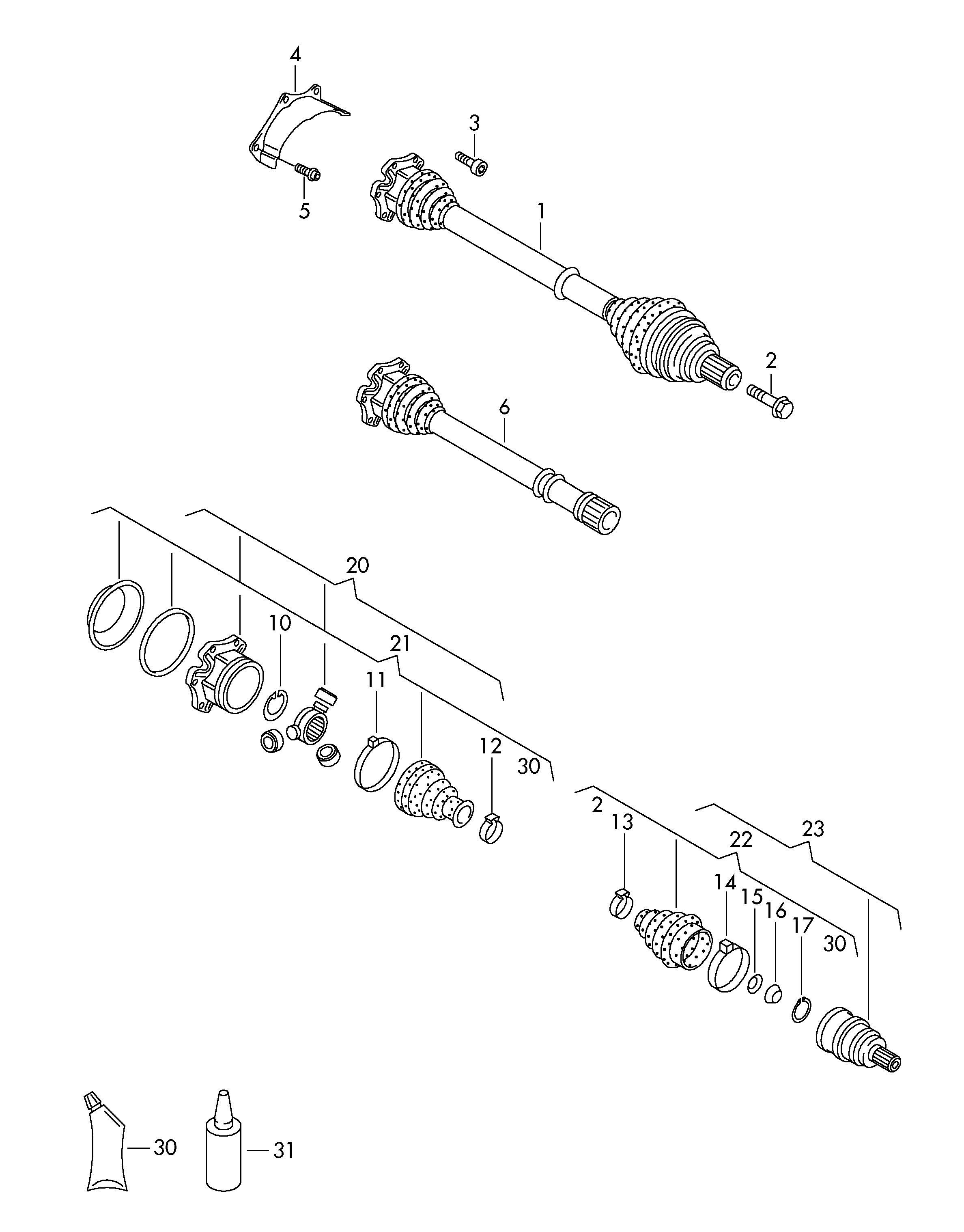 VAG 4A0 498 203 C - Burduf cauciuc, articulatie planetara parts5.com