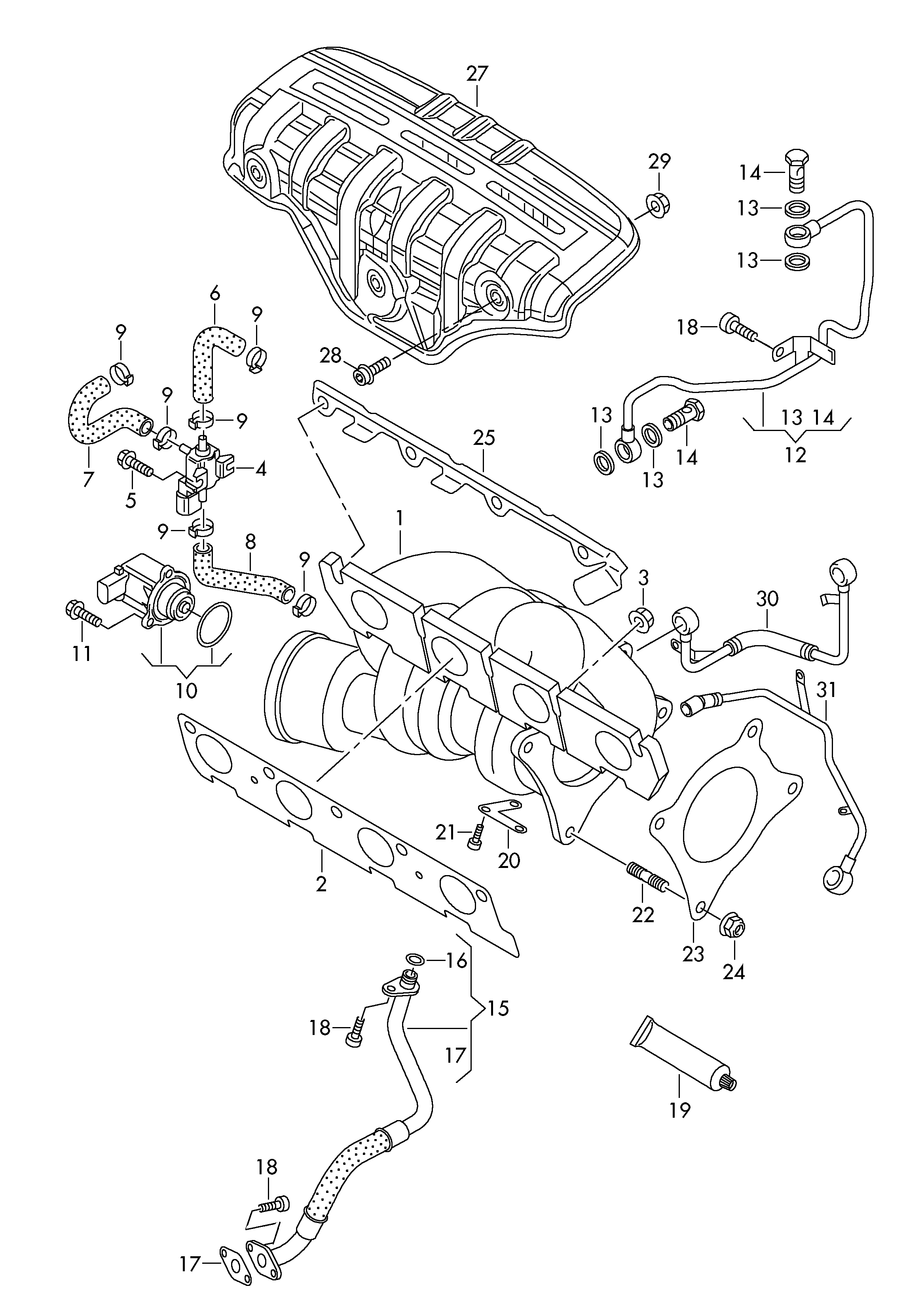 Seat 03C 906 283 B - Convertor presiune, esapament parts5.com