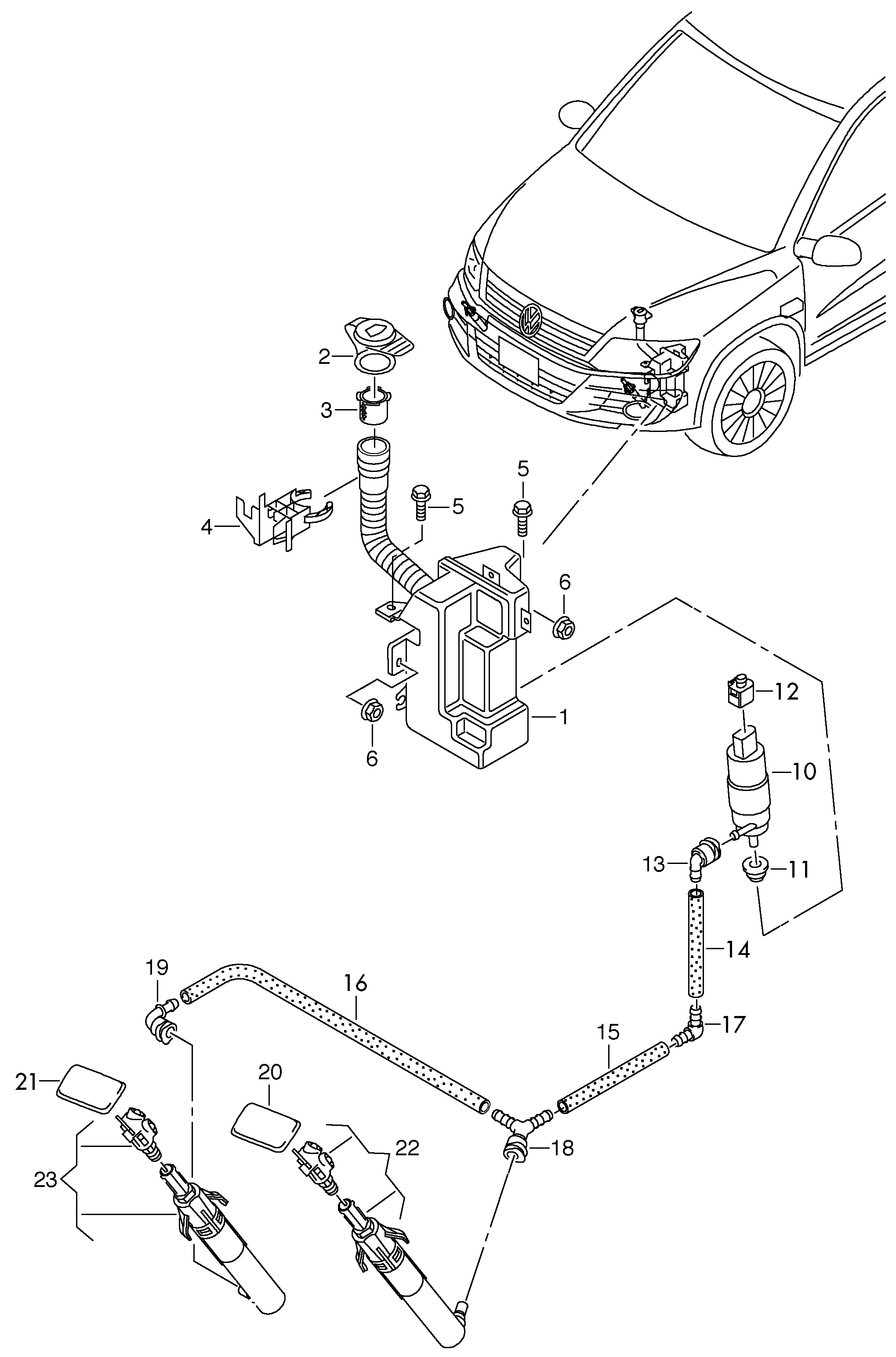 VW 5N0 955 195A - Rezervor apa,spalare parbriz parts5.com