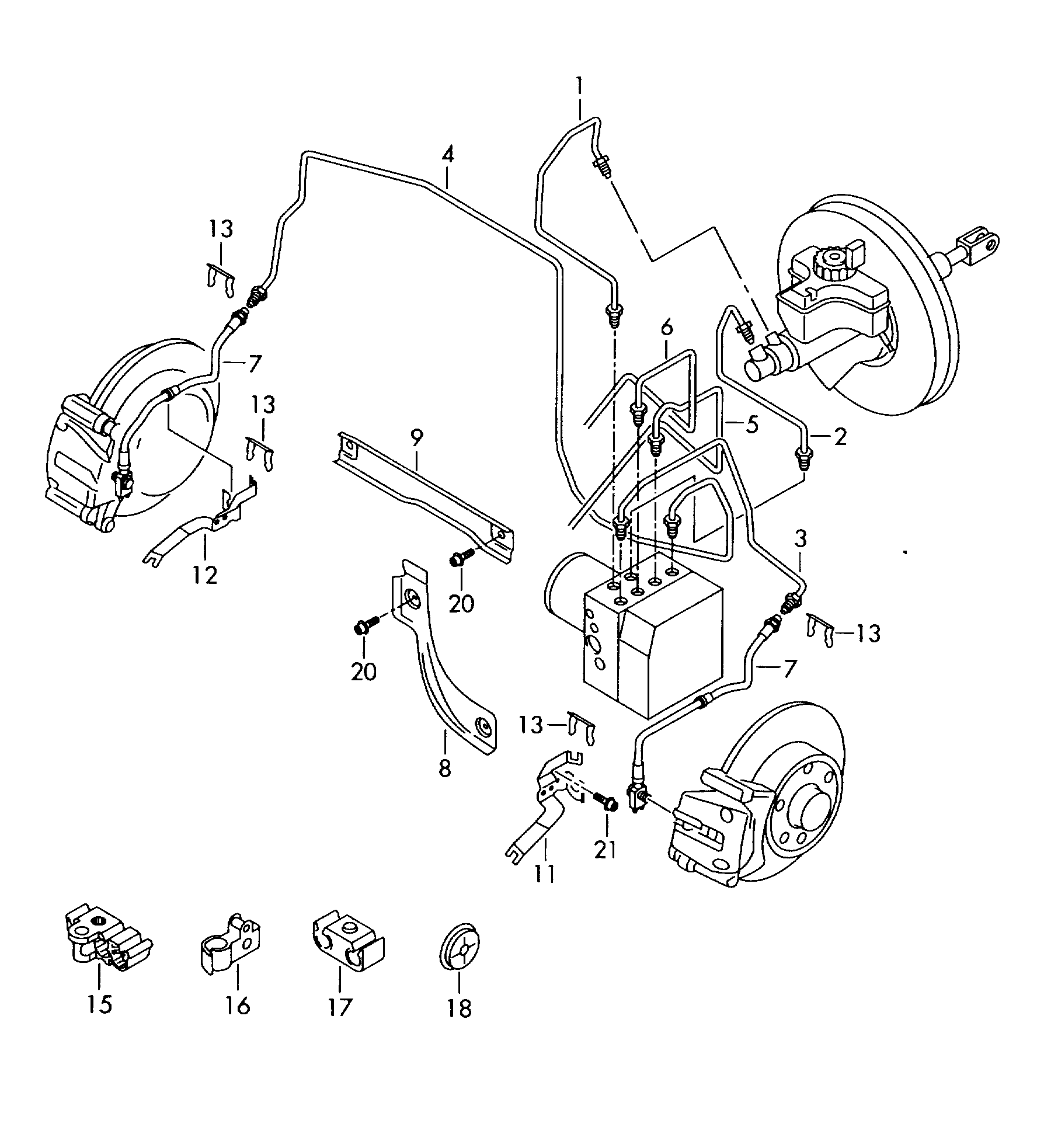 VW 5N0 611 701 A - Тормозной шланг parts5.com