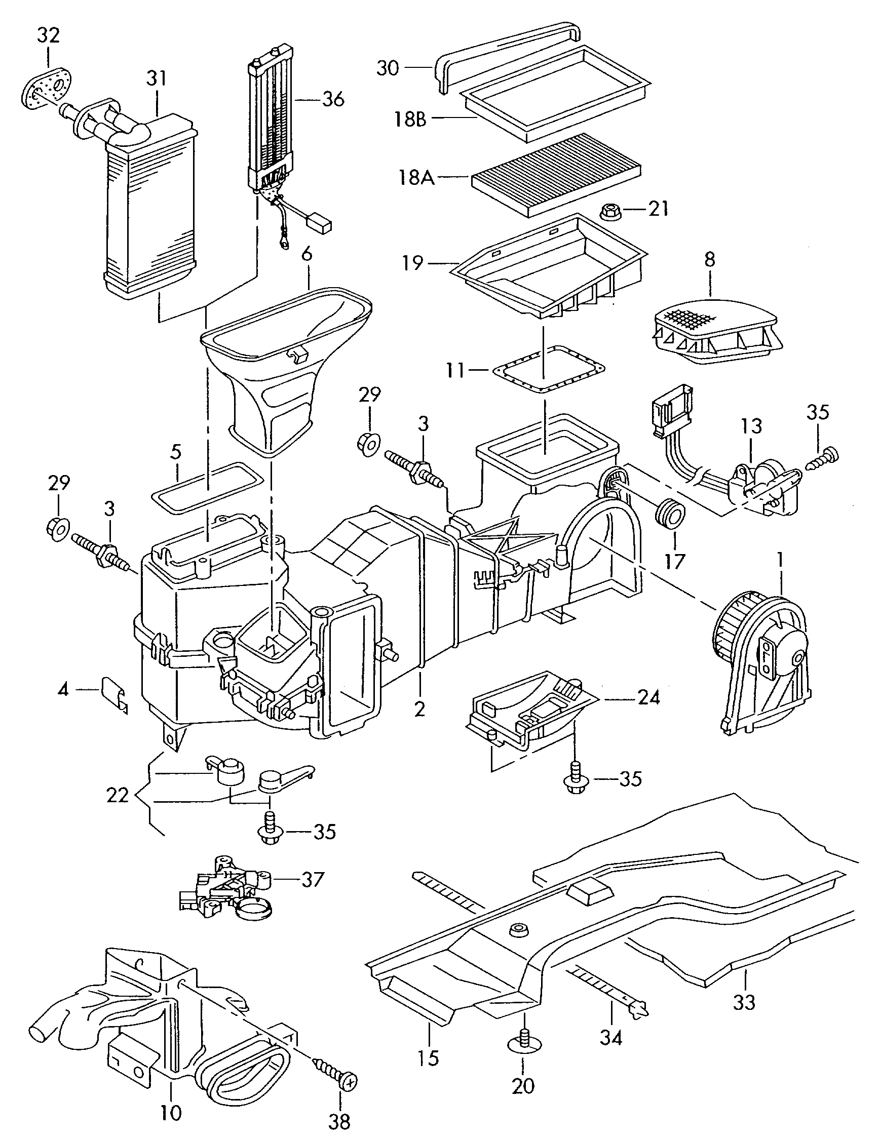 Seat 1H1 819 031 A - Schimbator caldura, incalzire habitaclu parts5.com