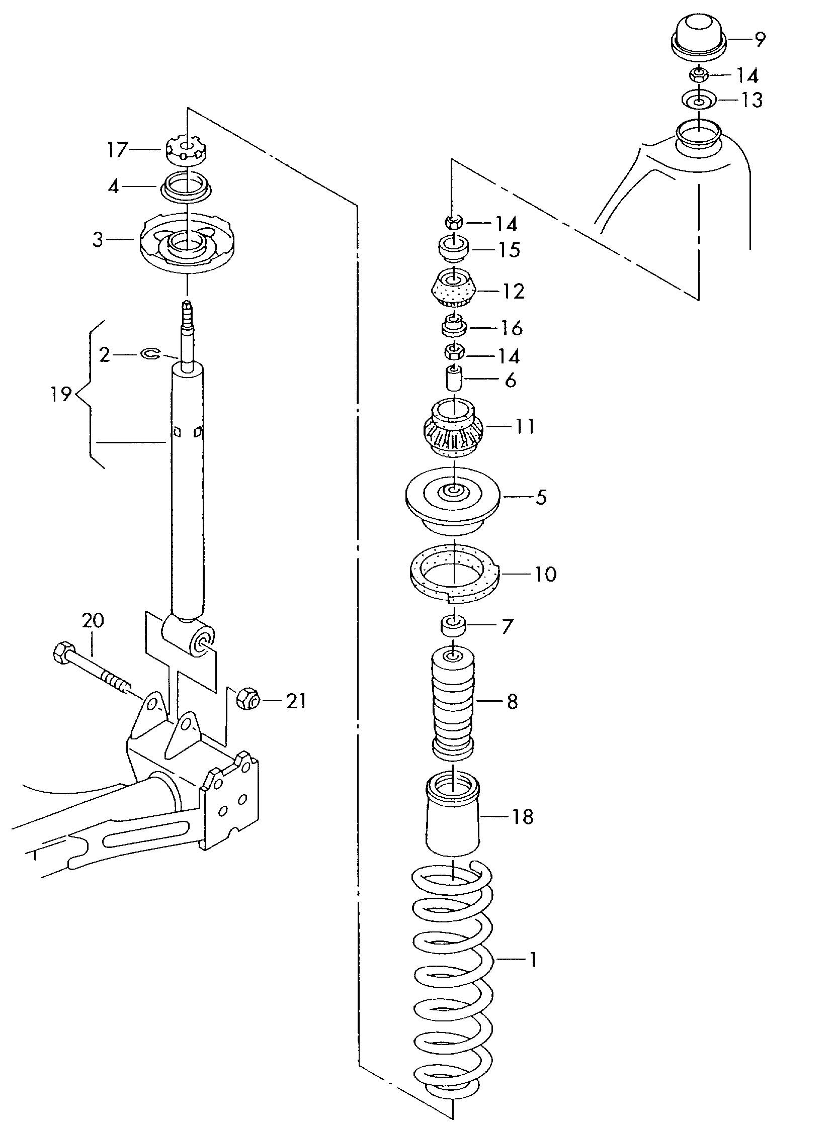 Seat 191 512 335 - Opěrný kroužek, horní uložení tlumičů parts5.com