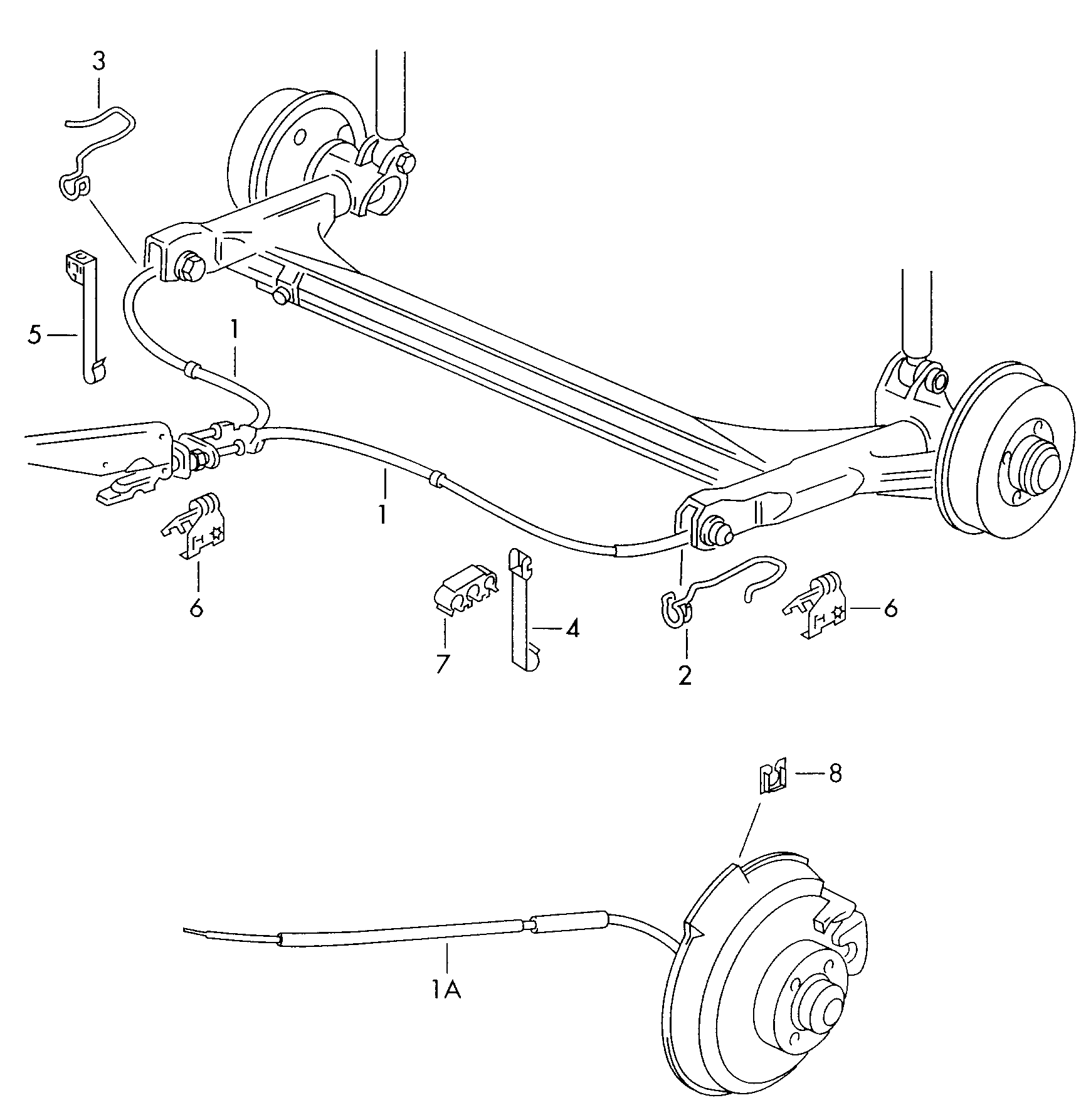 VAG 6N0 609 721 K - Cable, parking brake parts5.com