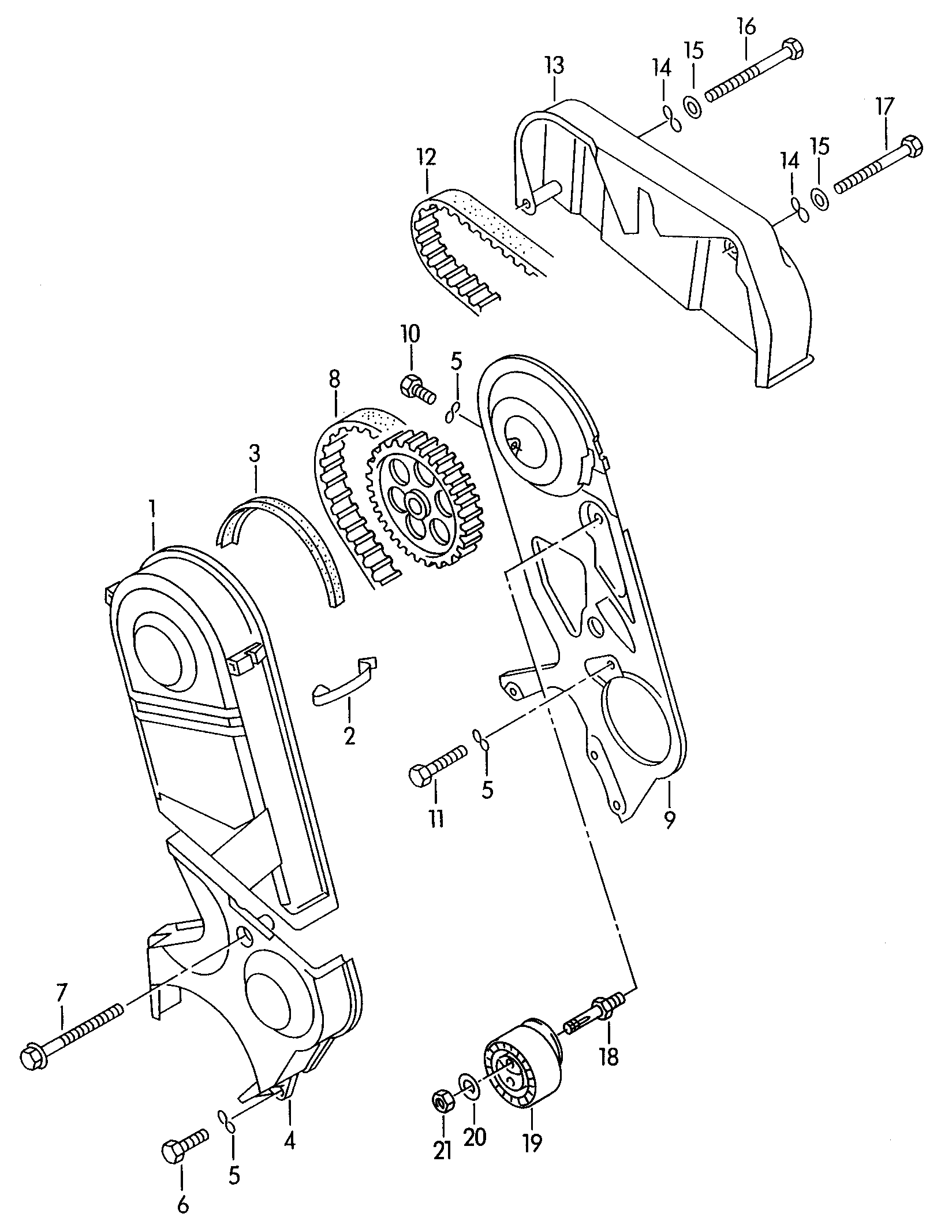 Seat 074 109 119 R - Komplet zupčastog kaiša parts5.com