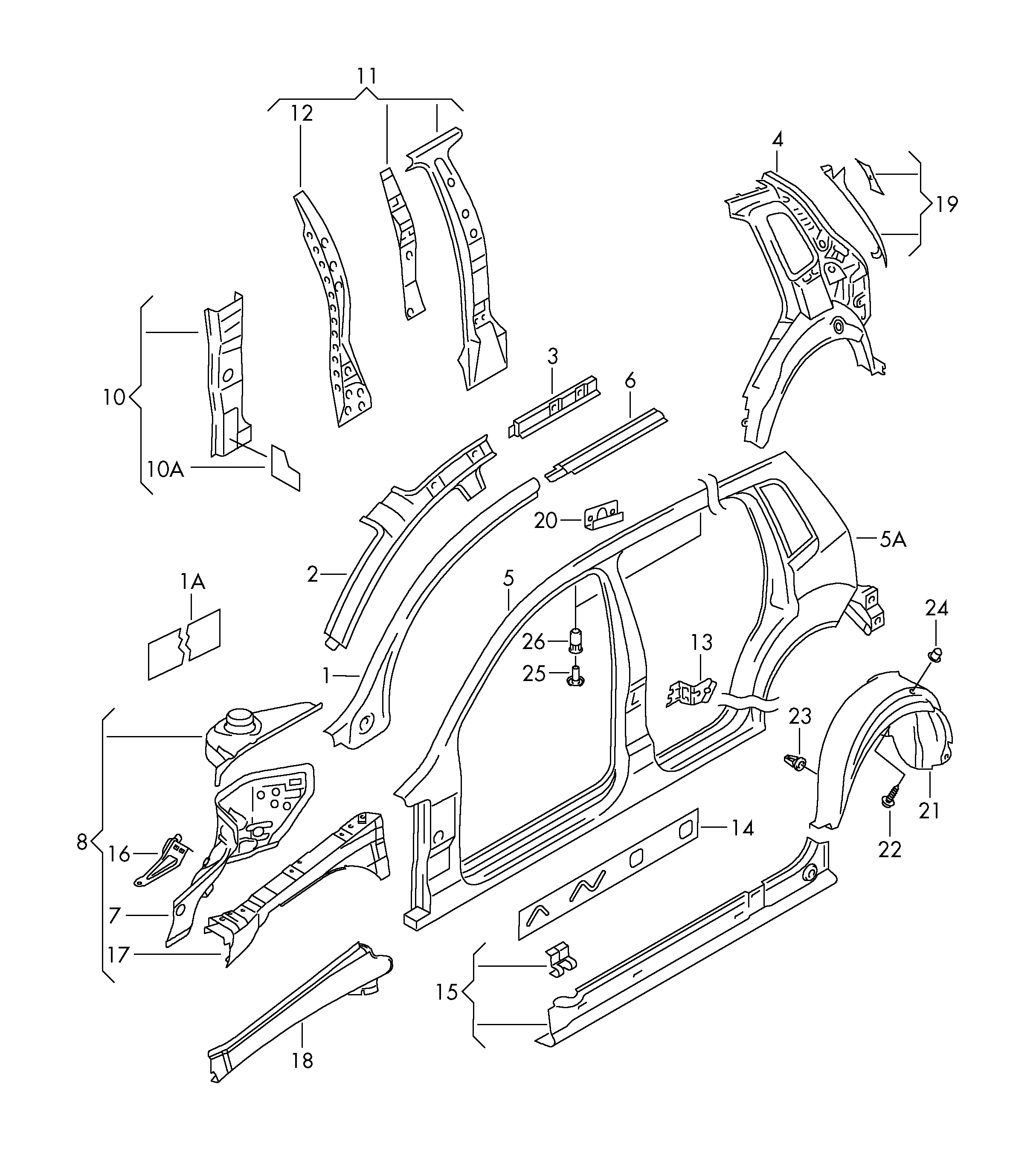 VW 6Q0809205D - Stalp A parts5.com