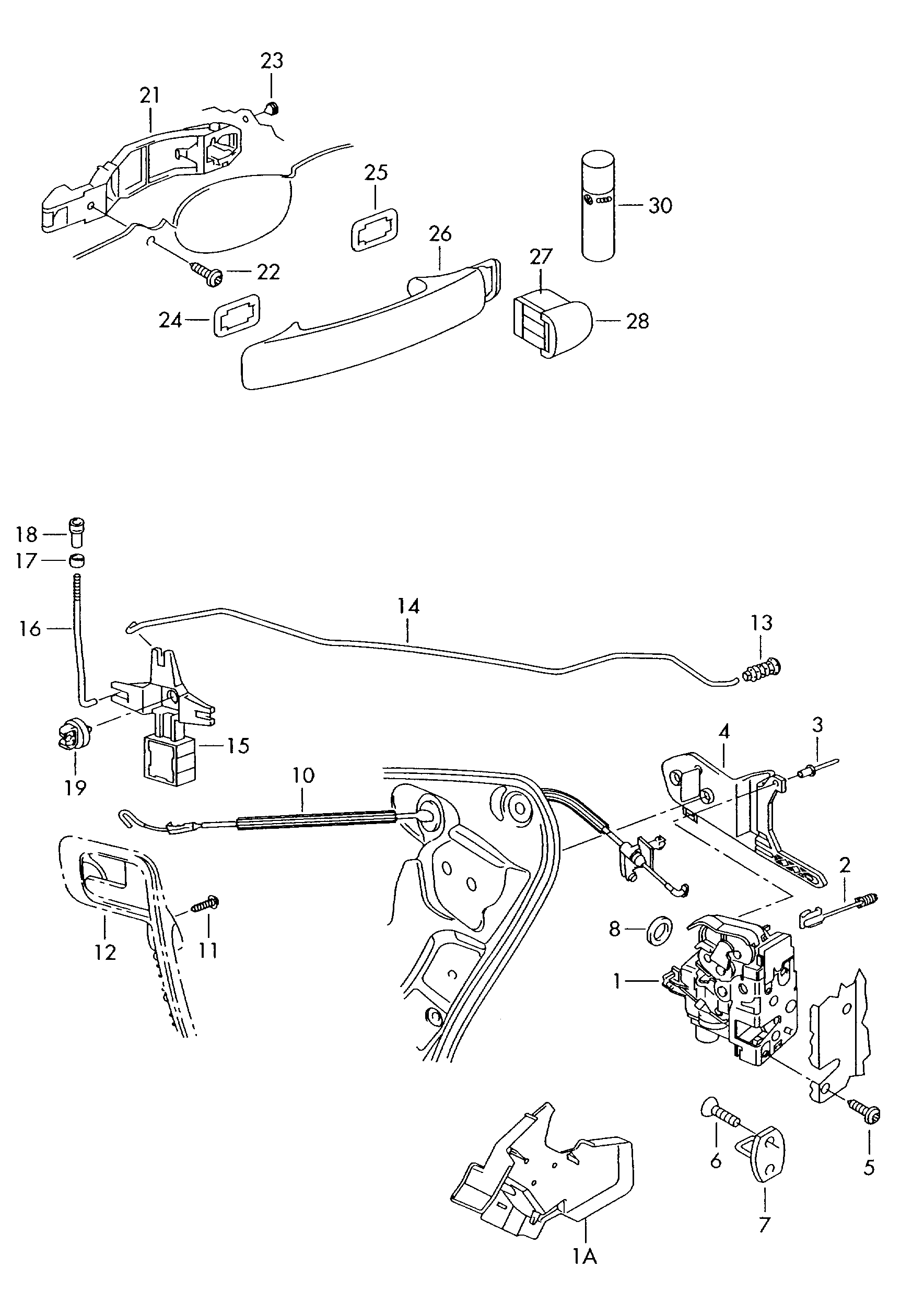 VW 6Y0 839 167 - Poignée de porte parts5.com