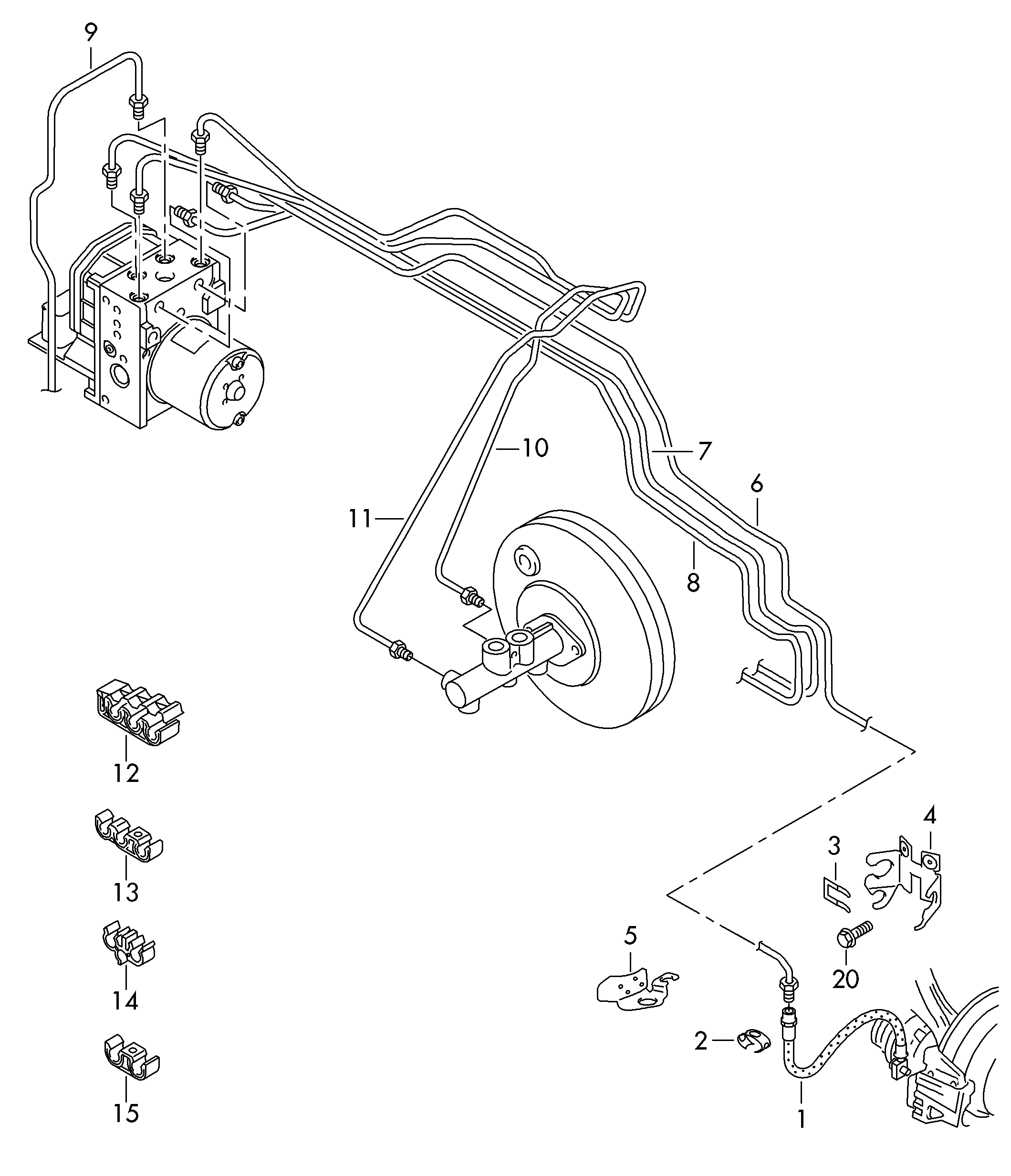 Skoda 6R0 611 701 F - Fékcső parts5.com