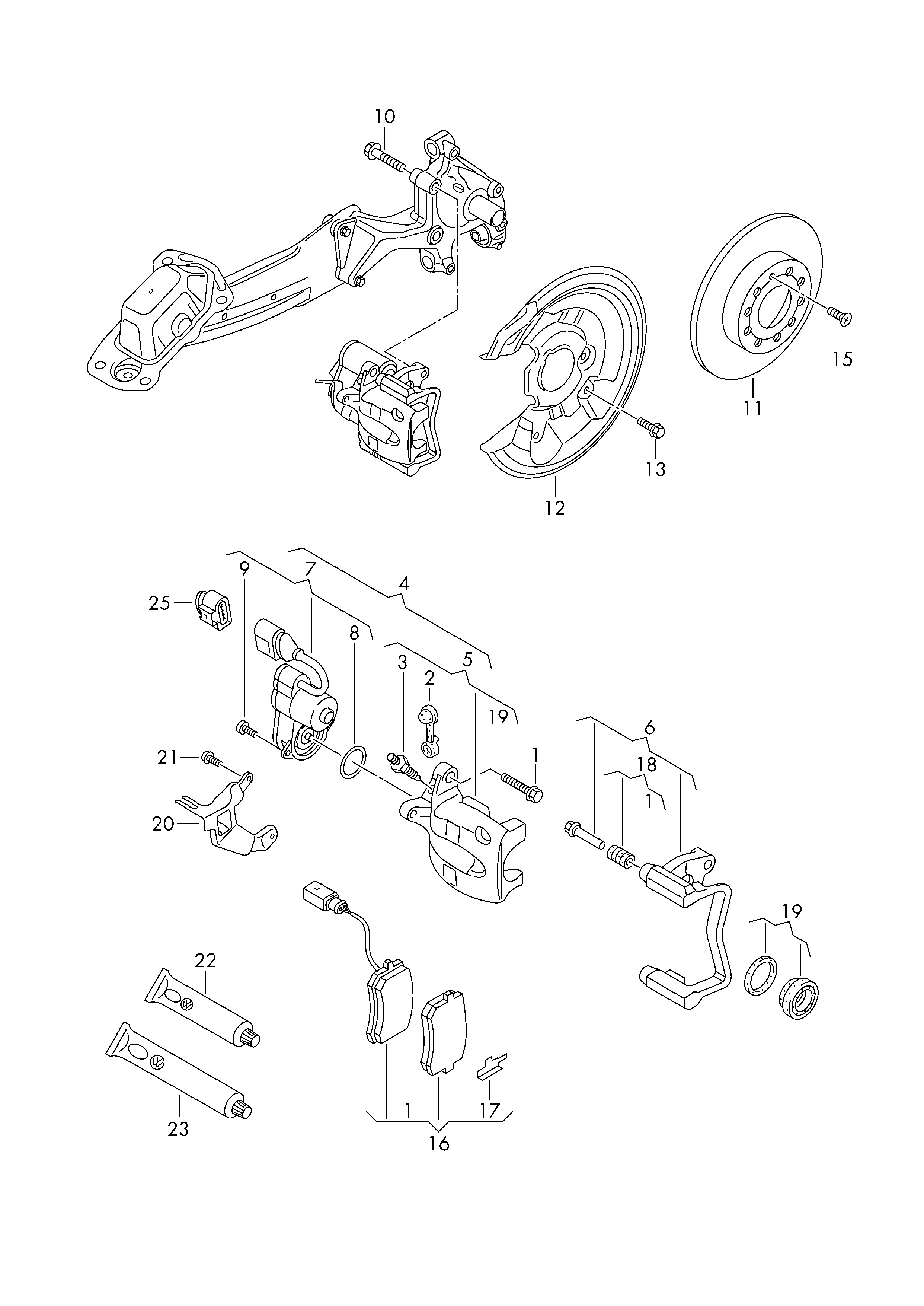 VW 3C0 698 451 E - Σετ τακάκια, δισκόφρενα parts5.com