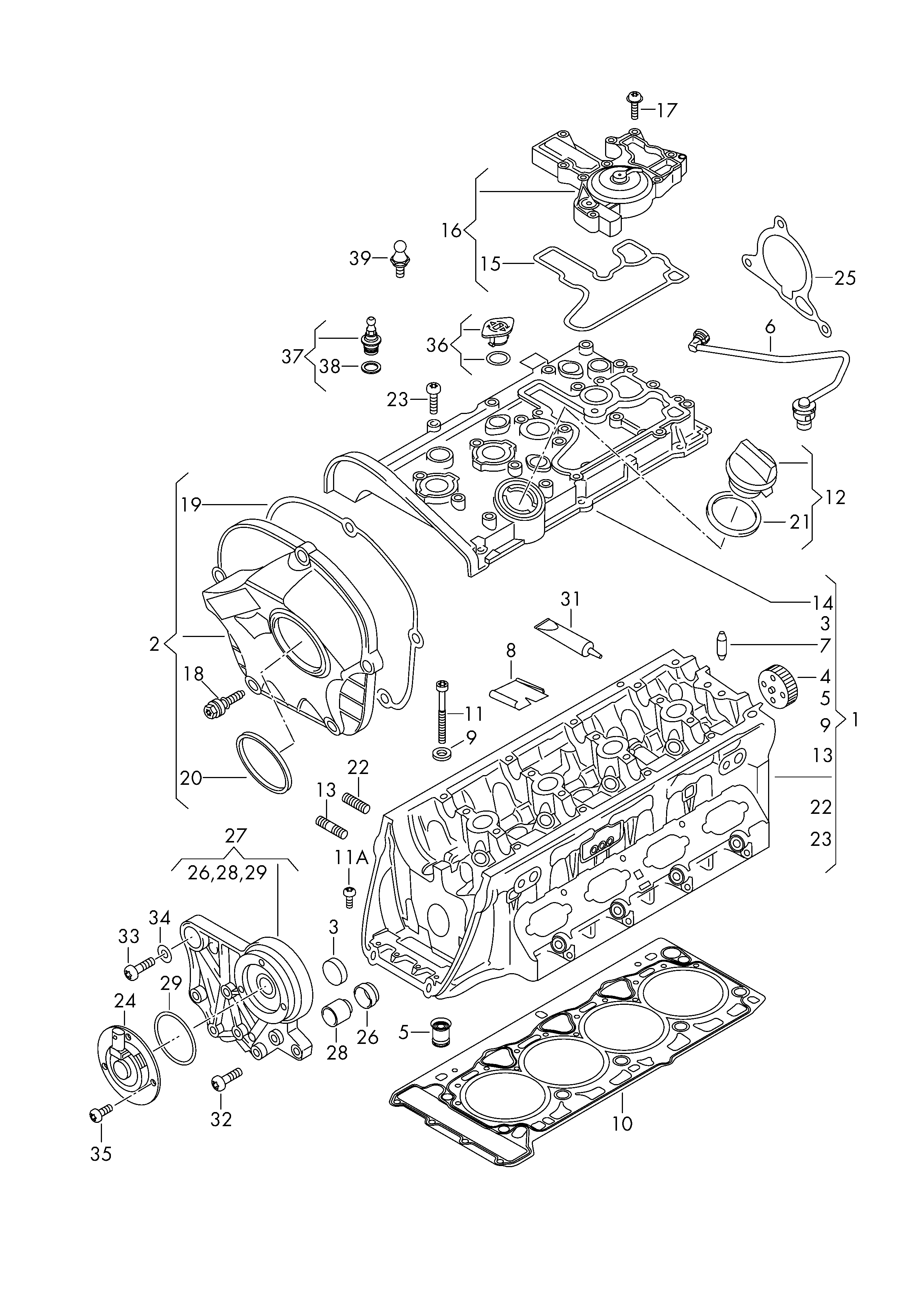 VAG 06H103383AA - Gasket, cylinder head parts5.com