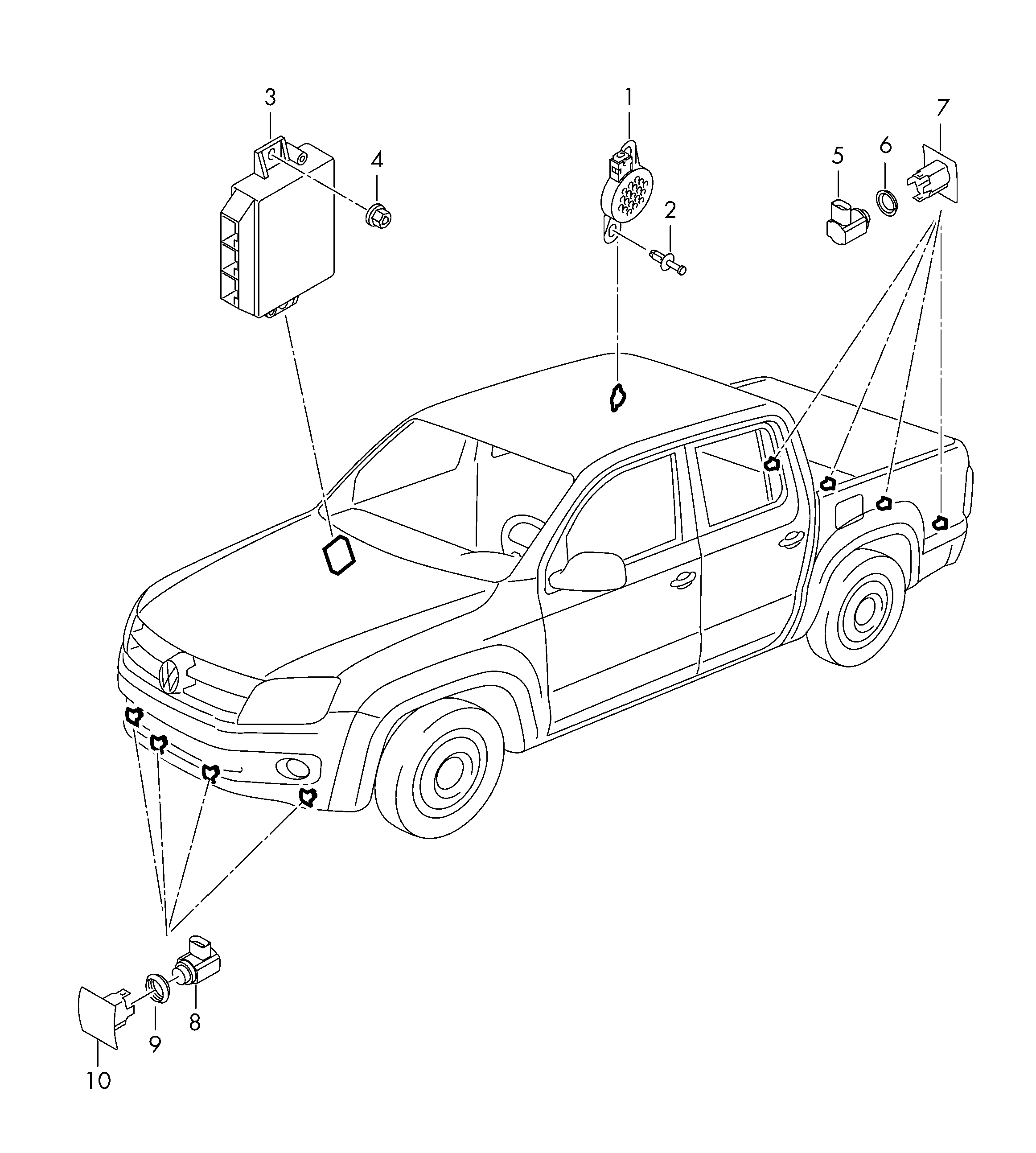 VAG 1S0 919 275 C - Senzor, pomoć za parkiranje parts5.com