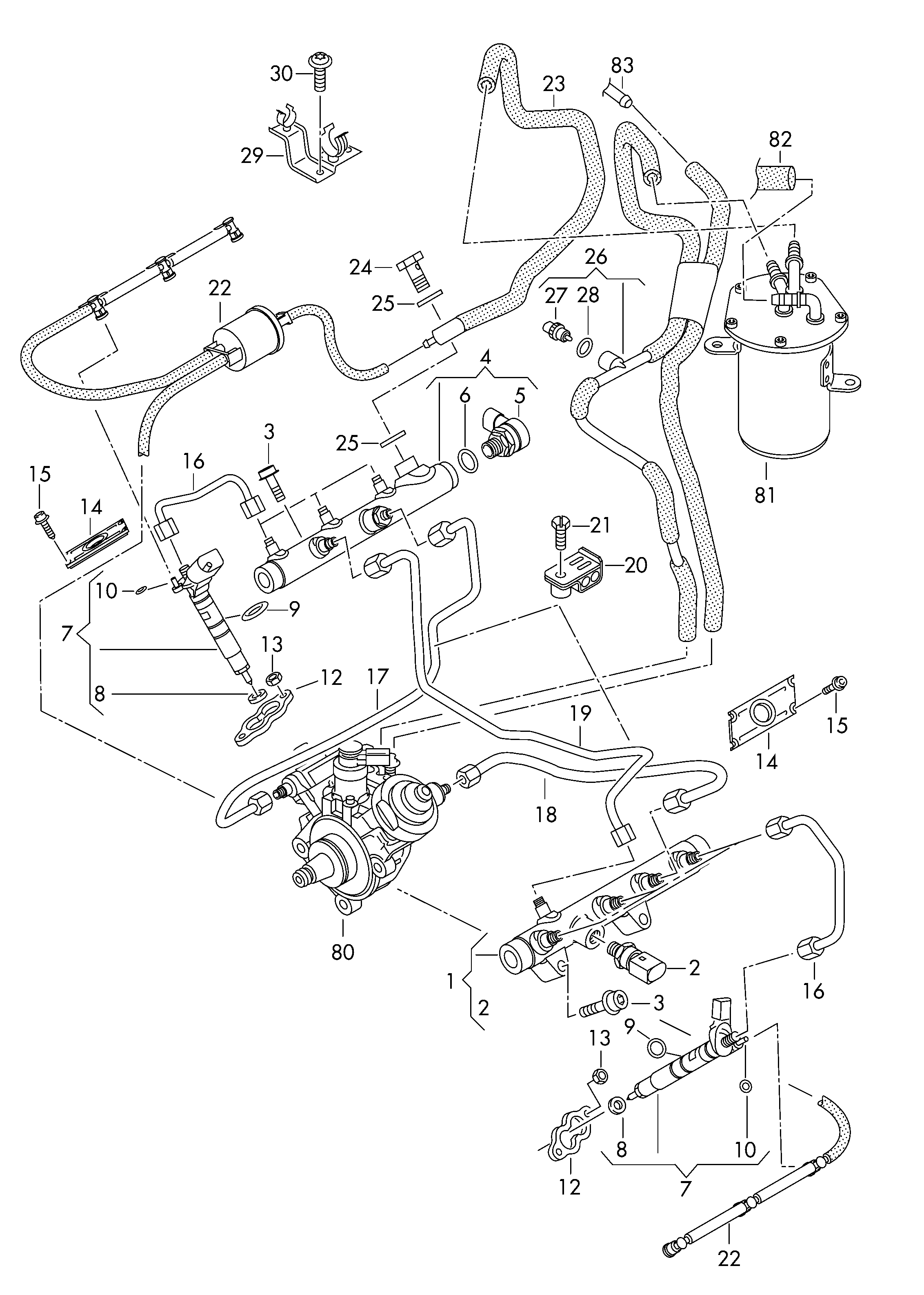 Skoda 059 130 519 - Zestaw uszczelek, końcówka wtrysku parts5.com