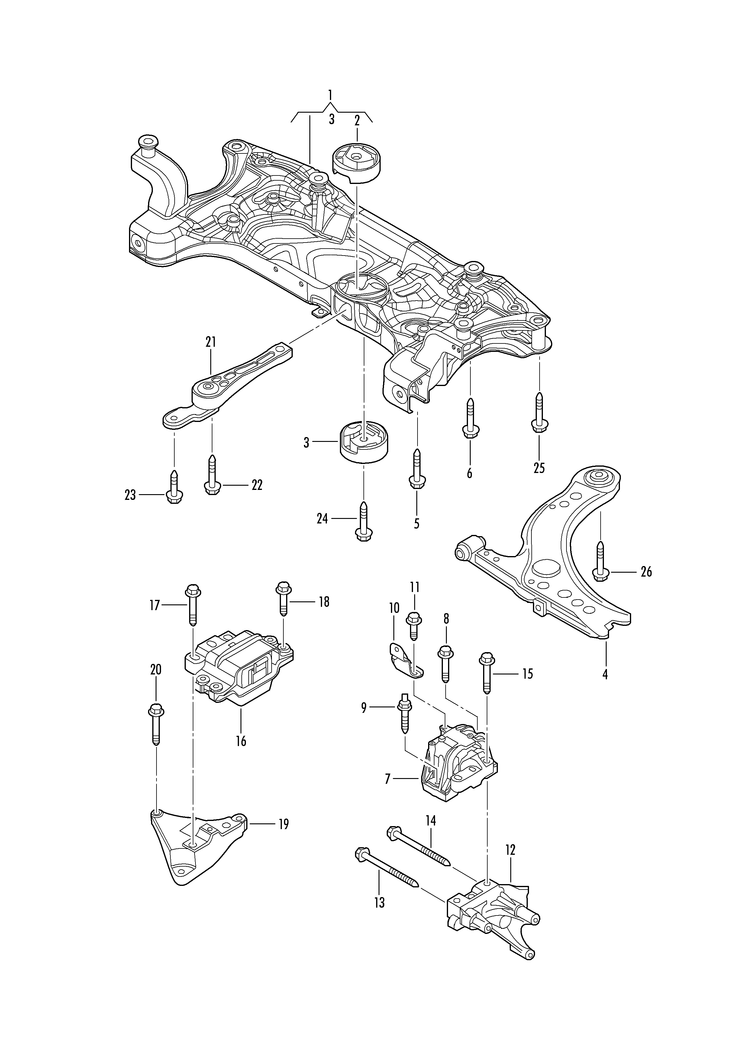 VAG 1K0 199 867 R - Soporte, motor parts5.com