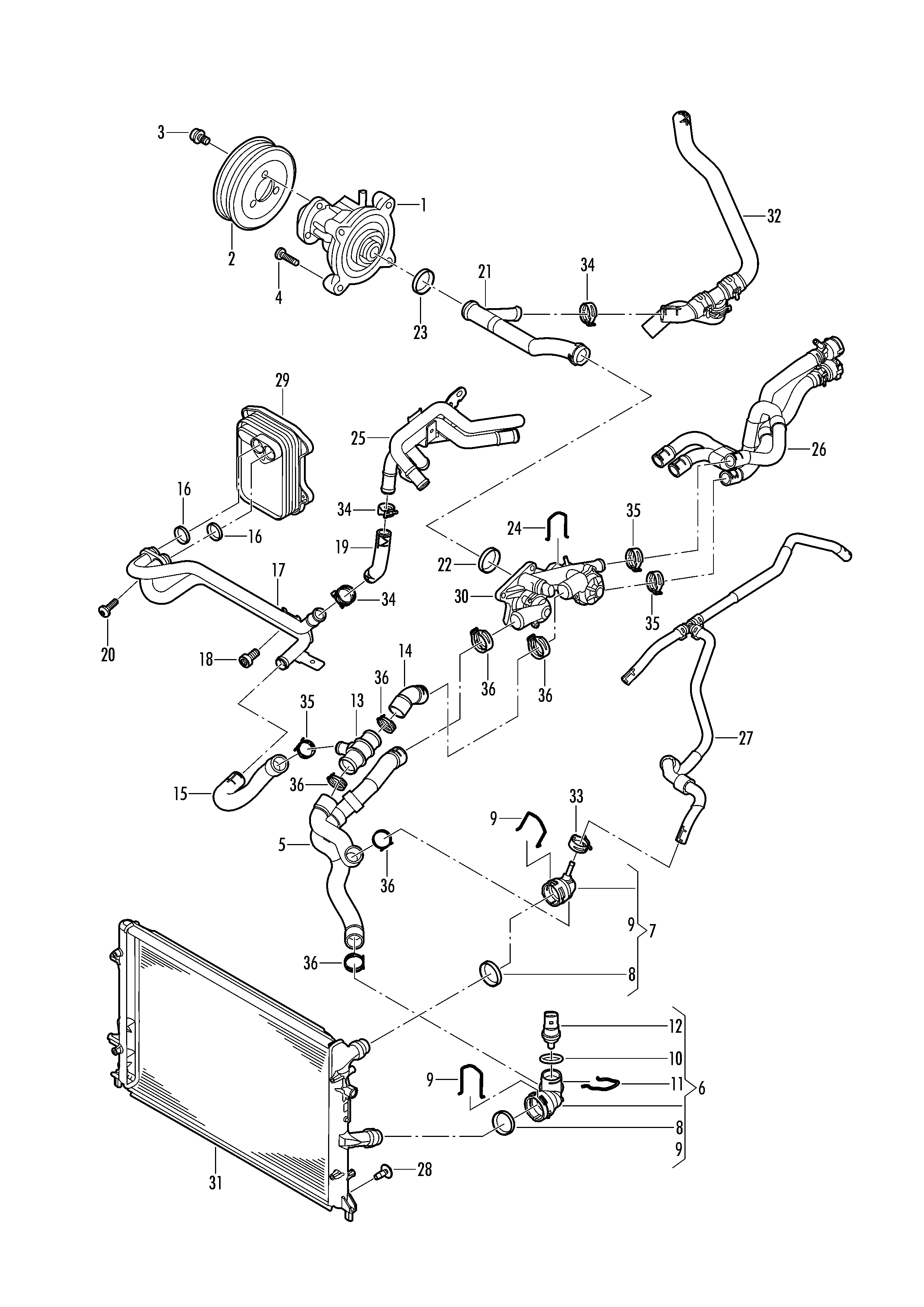 Skoda 03C 121 008 H - Αντλία νερού parts5.com