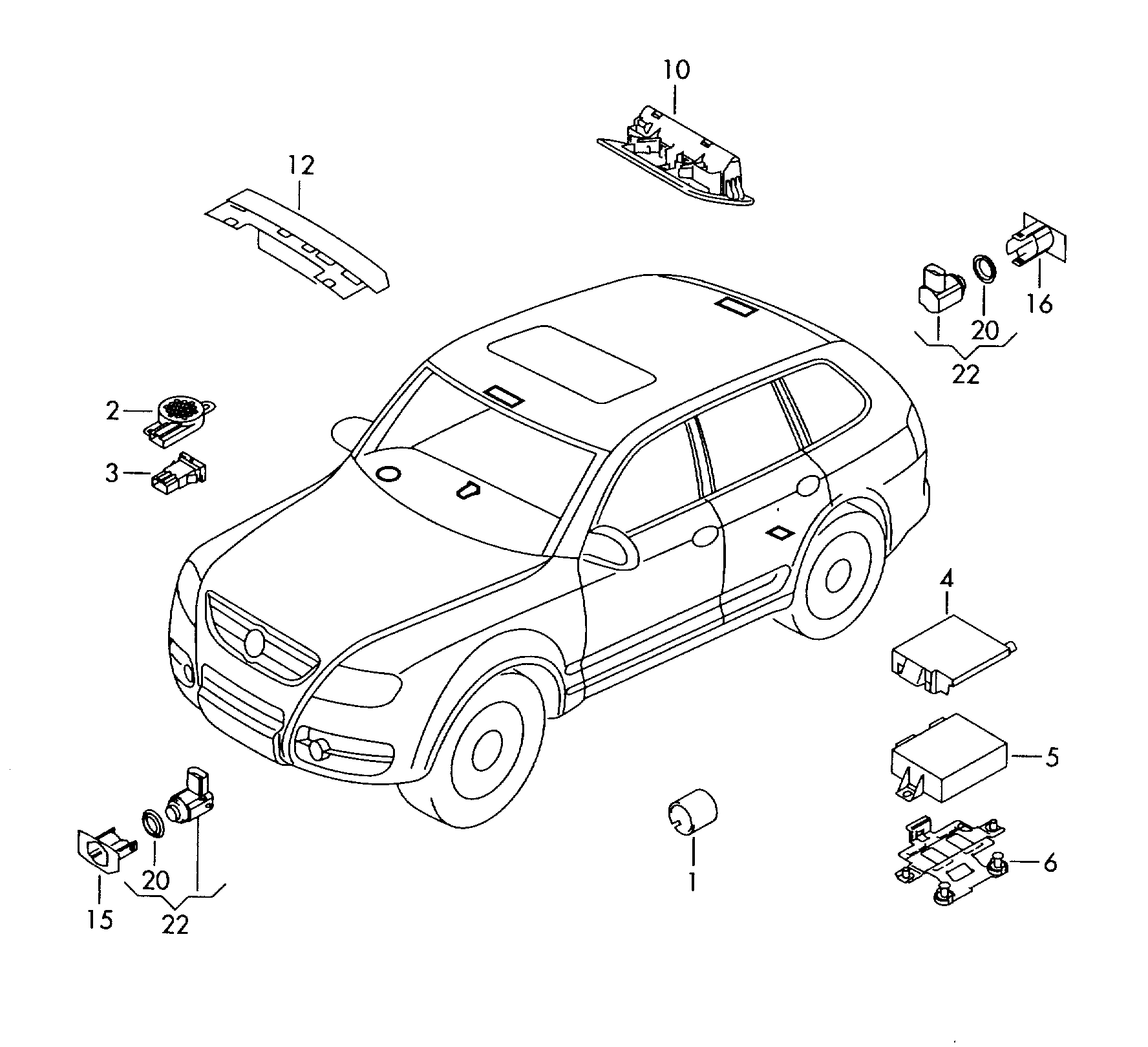 Skoda 3D0 998 275 A - Sensor, ajutor parcare parts5.com