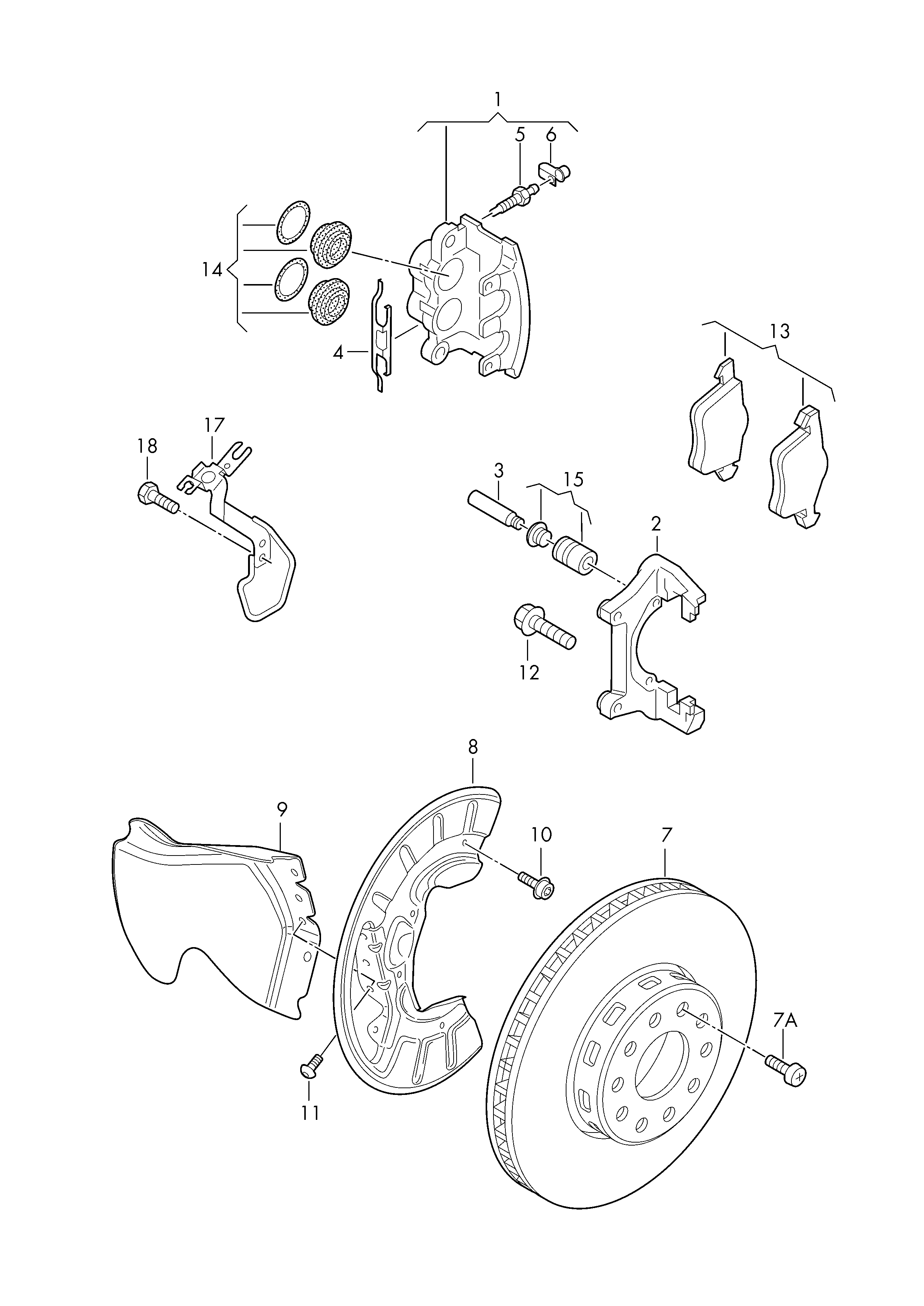 VAG 4E0 698 151 - Brake Pad Set, disc brake parts5.com