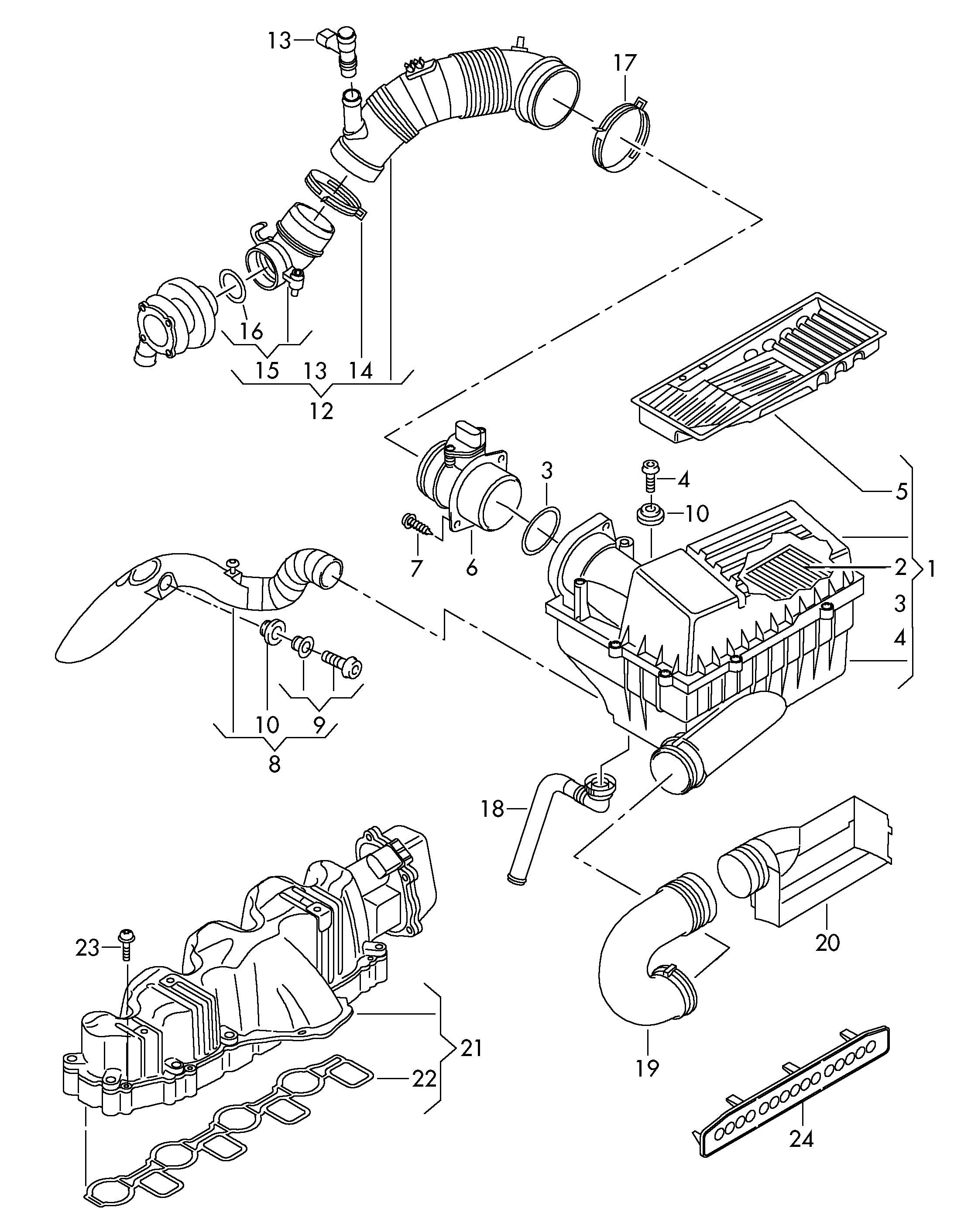 Skoda 03L 129 717 B - Joint d'étanchéité, collecteur d'admission parts5.com