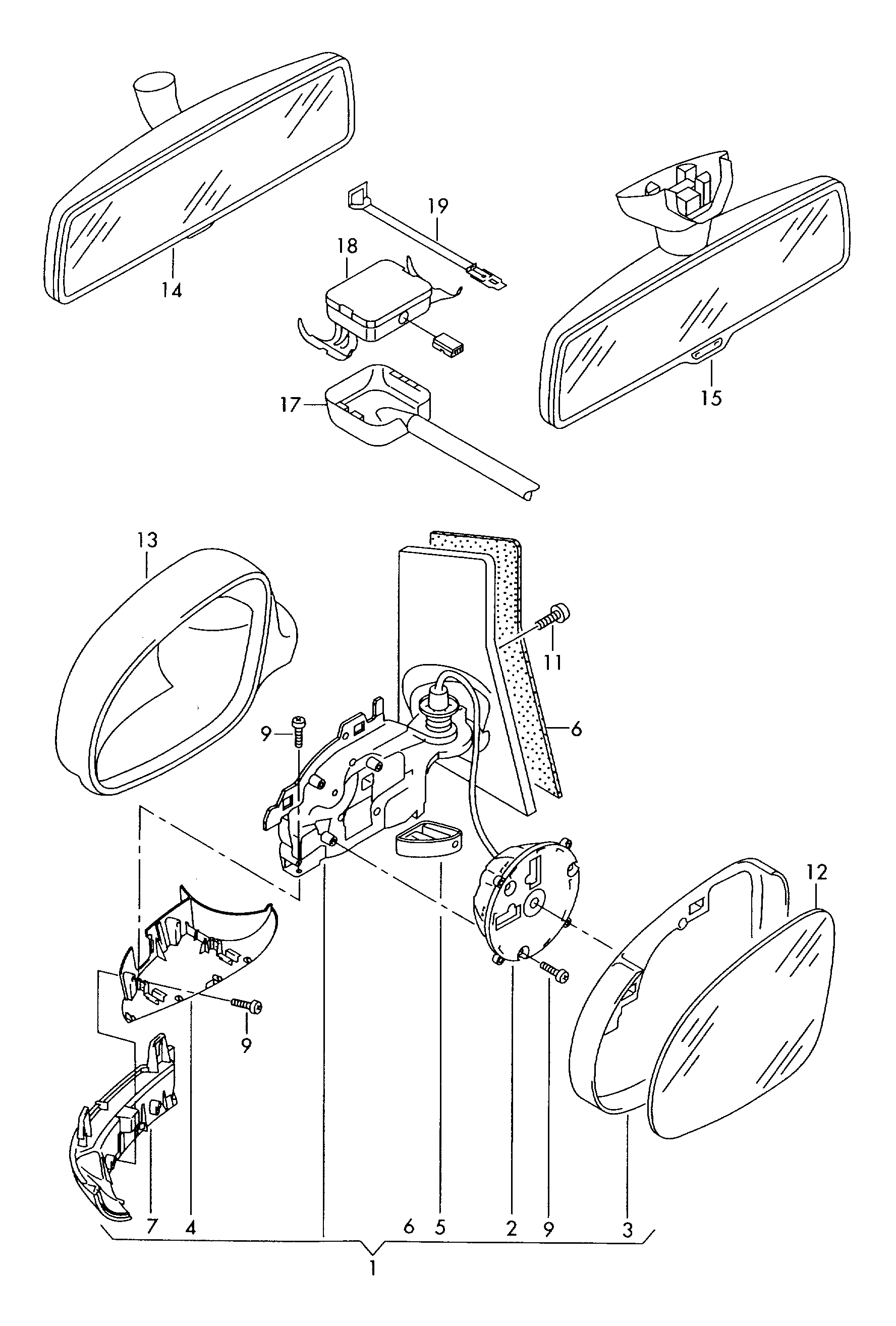 Seat 3C0-857-521 - Sticla oglinda, oglinda retrovizoare exterioara parts5.com