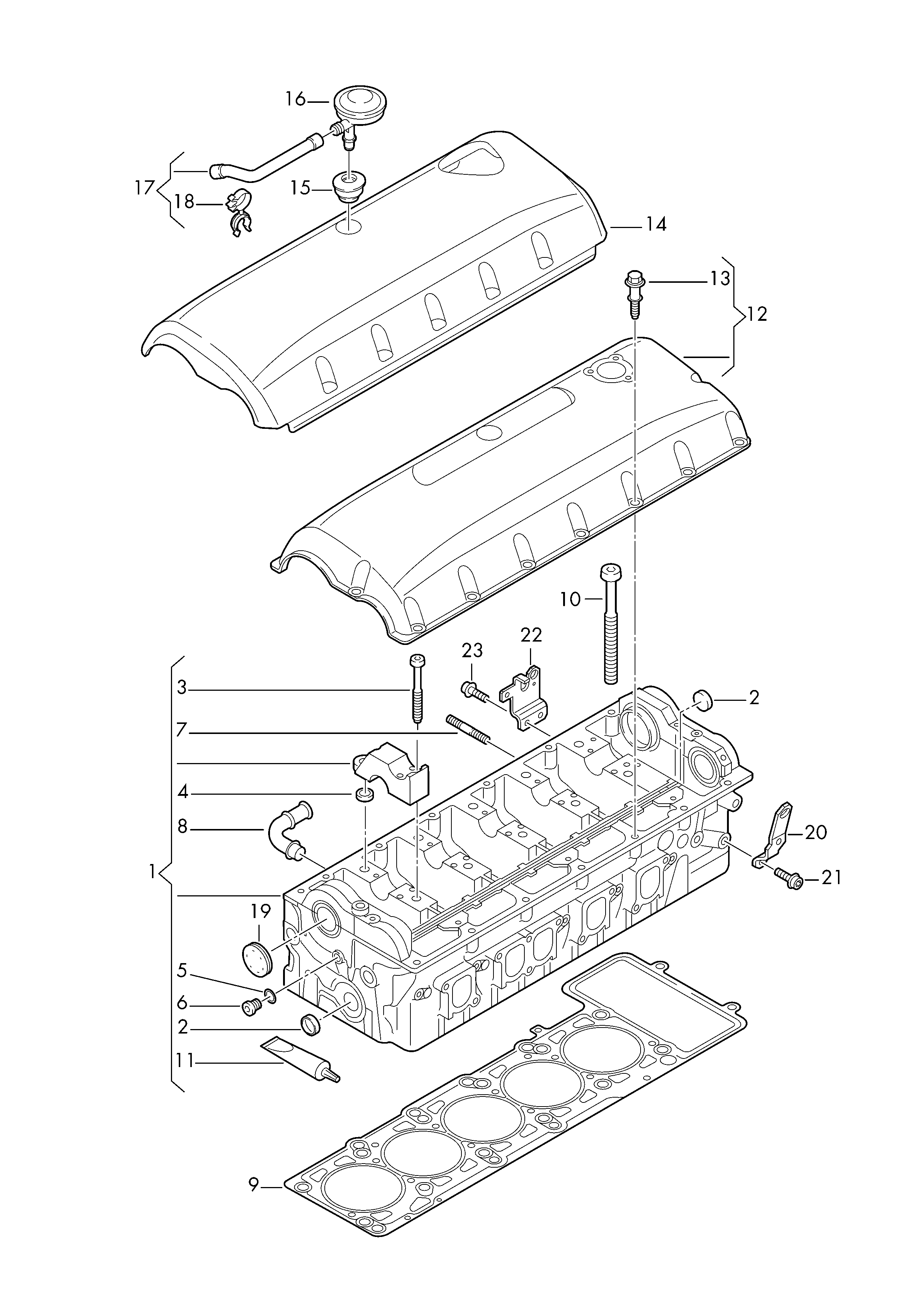 VAG 070103469A - Tesnilo, pokrov glave valja(ohisja nihajnih rocic) parts5.com