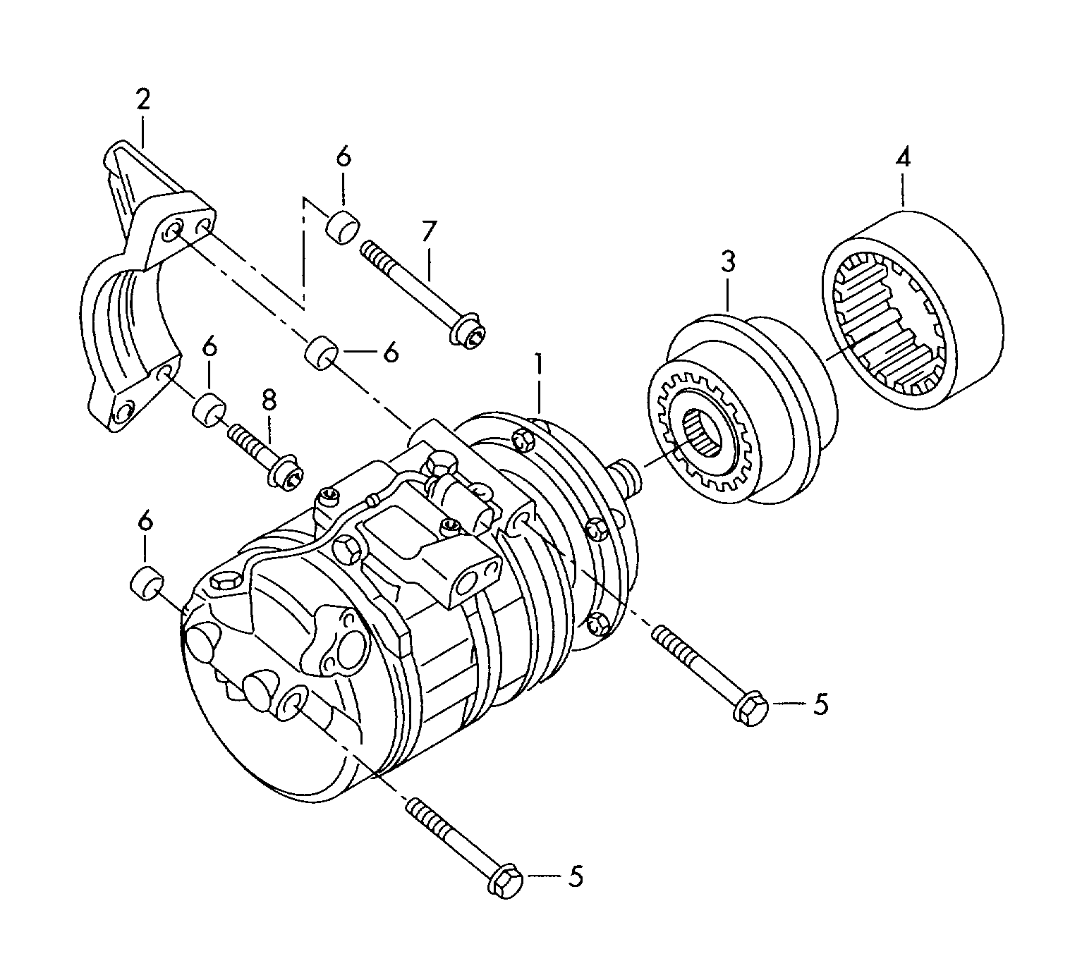 Skoda 070 903 201 E - Cuplaj unisens, compresor clima parts5.com