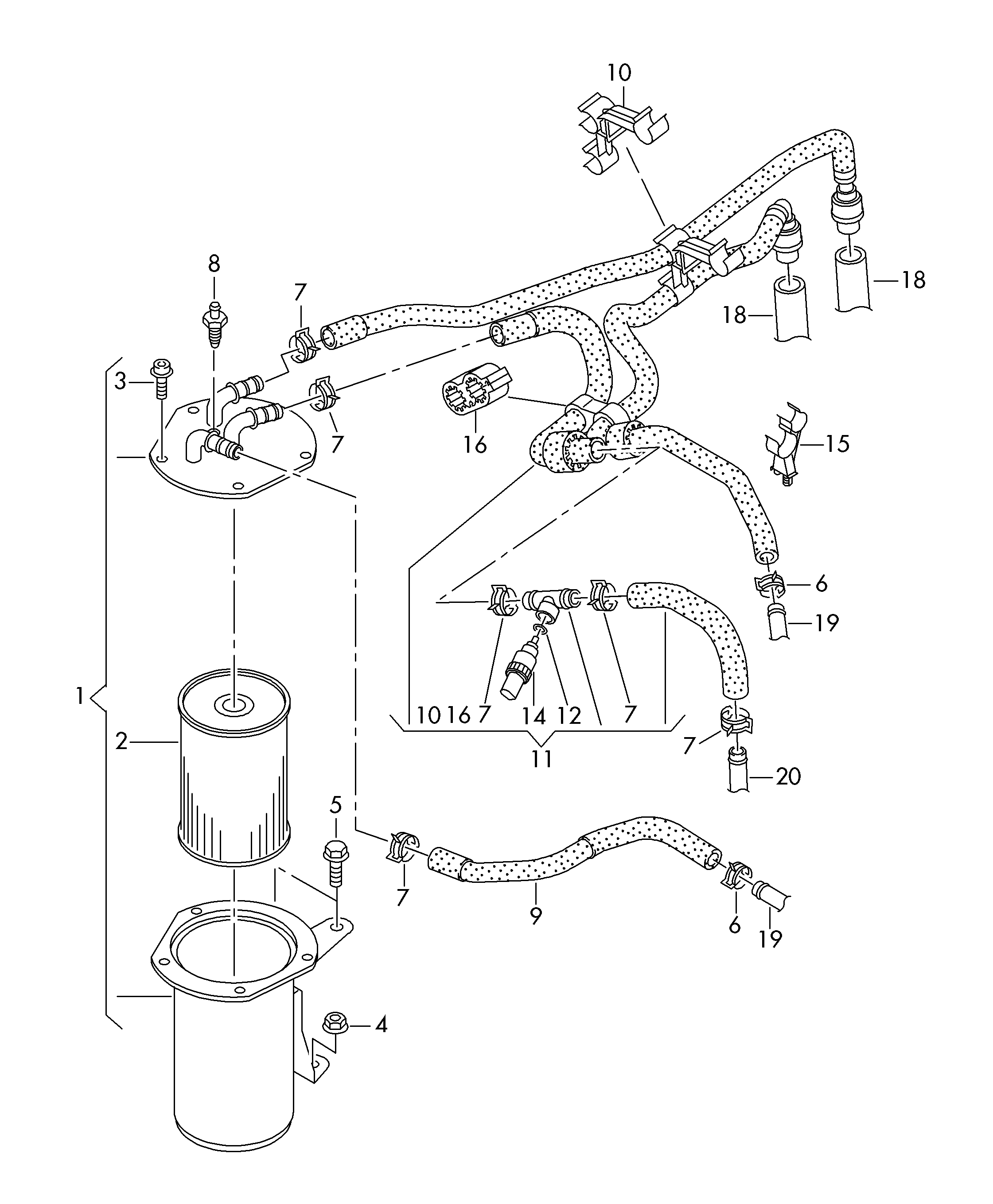 VW 7N0 127 400 - Filtru combustibil parts5.com