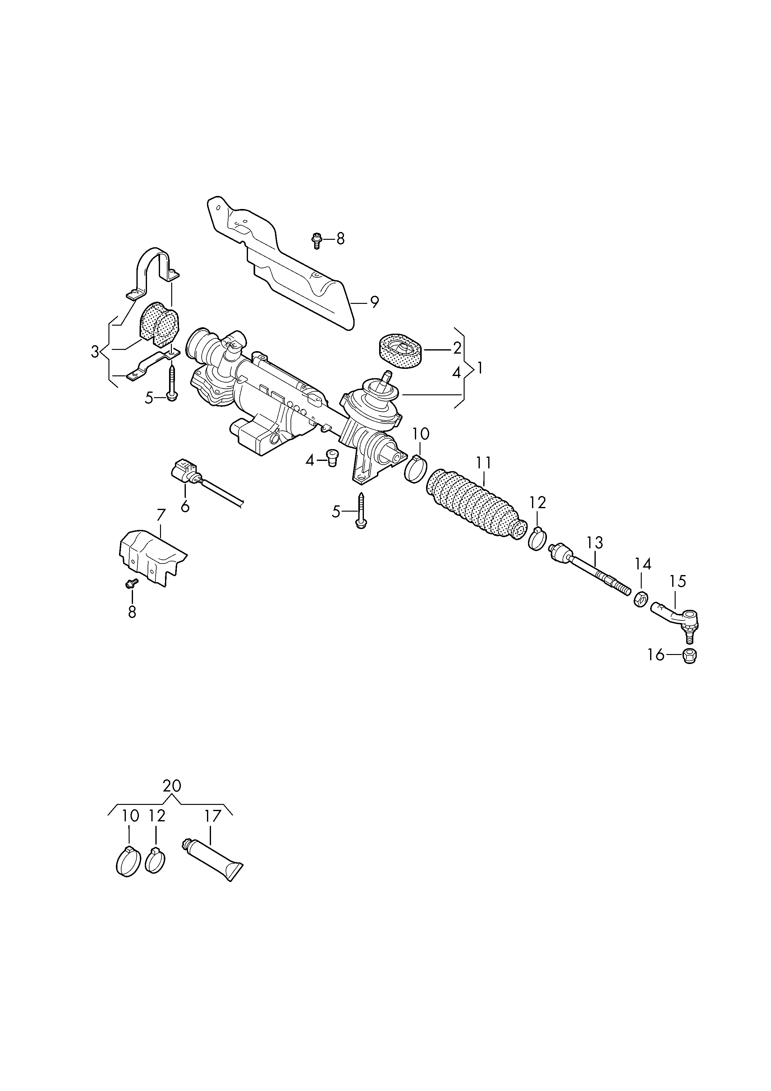 VAG 1K0423811E - Hlava příčného táhla řízení parts5.com