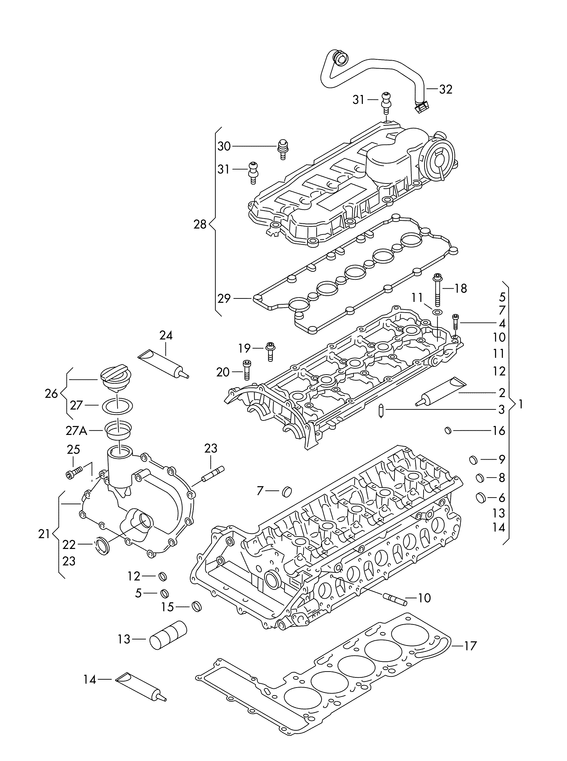 AUDI 026103485L - Buson,umplere ulei parts5.com