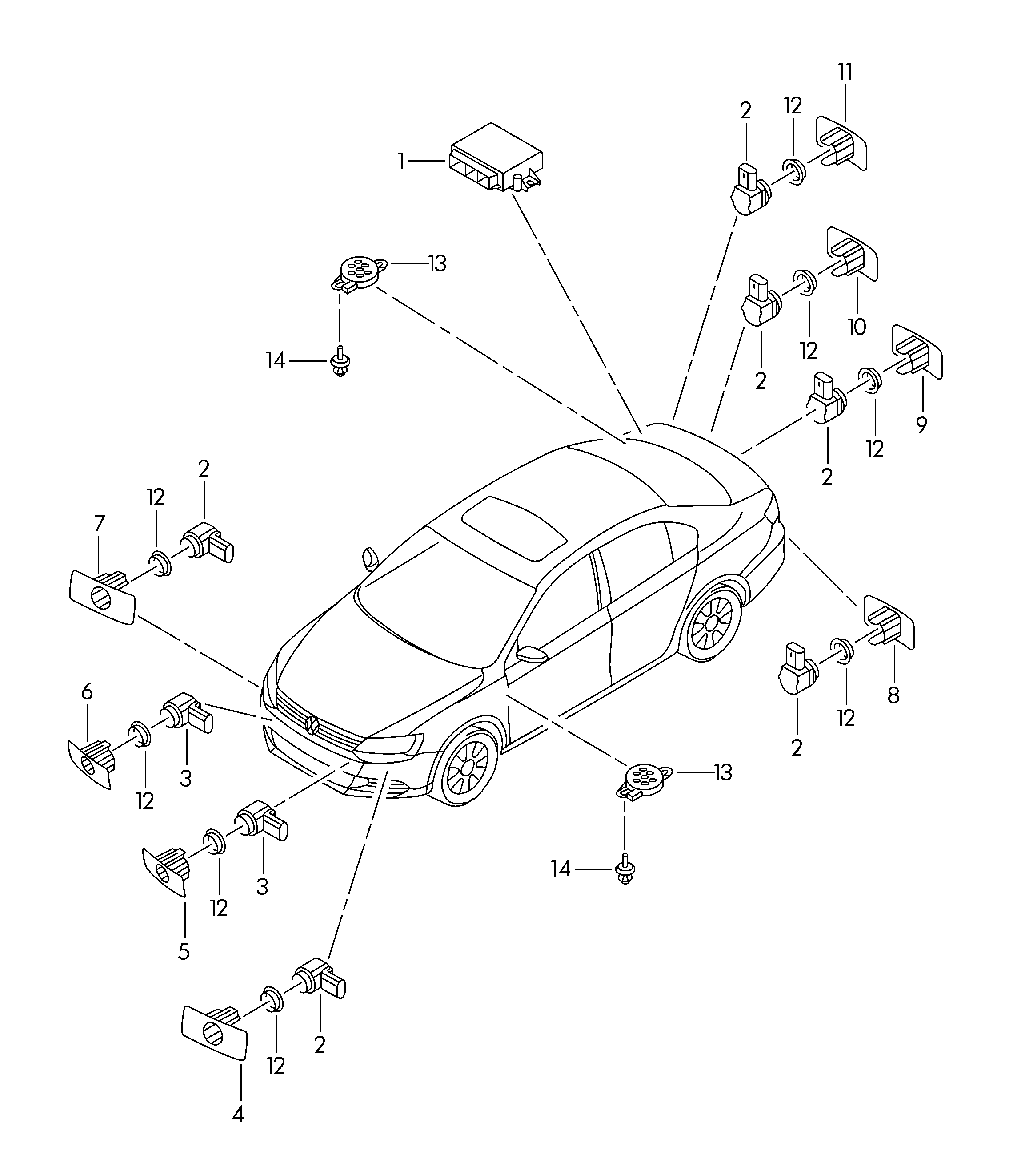 VW 5C6 919 275 - Αισθητήρας, βοήθεια παρκαρίσματος parts5.com