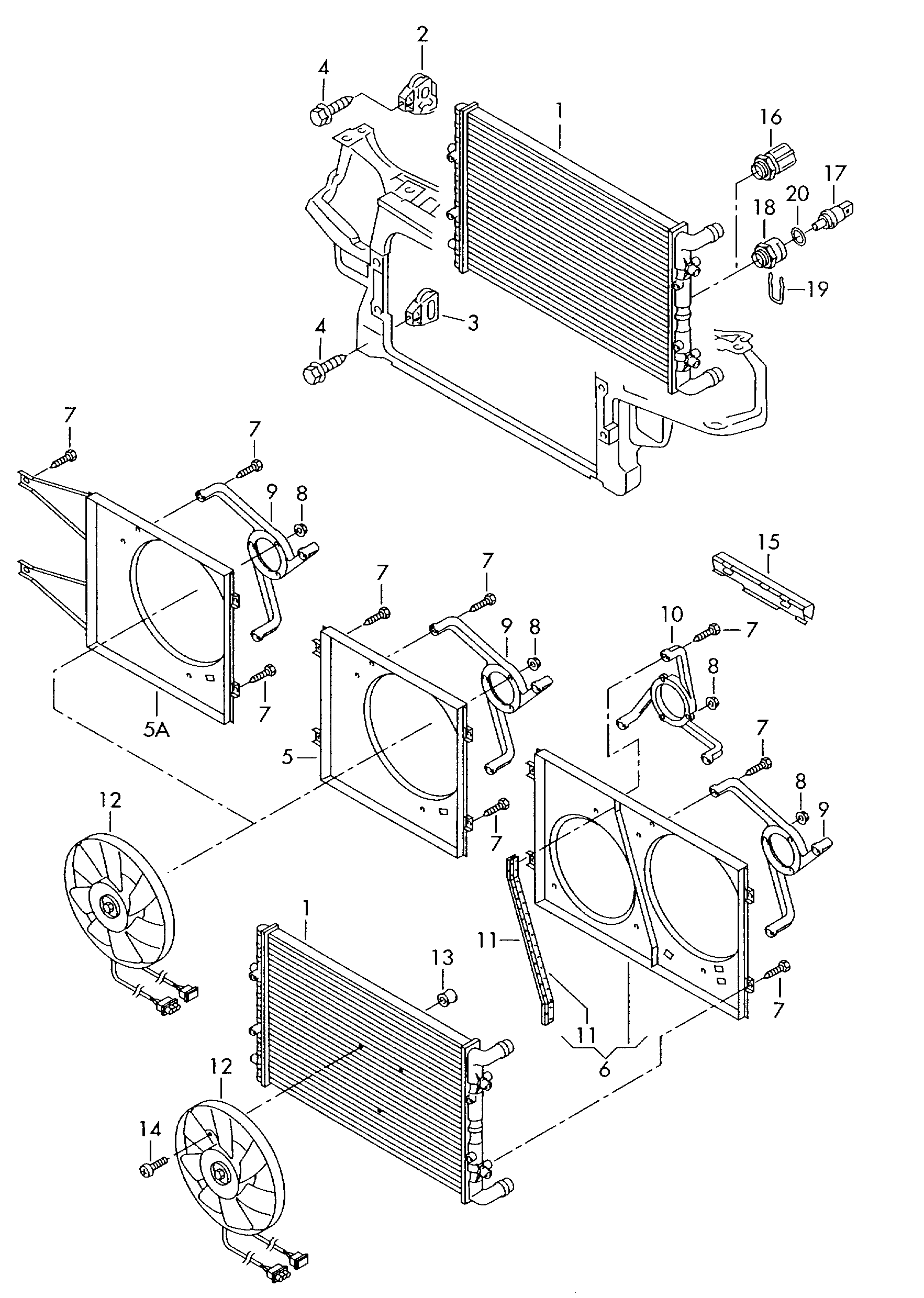 VW 6Q0 121 253 Q - Ψυγείο, ψύξη κινητήρα parts5.com