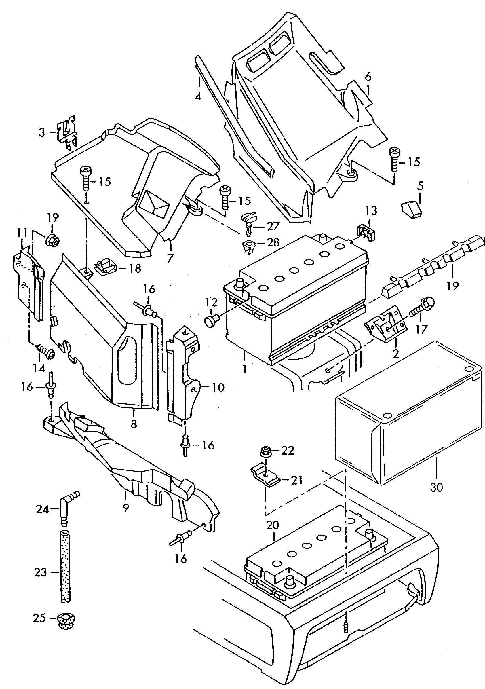 VAG 191915105AB - Baterie de pornire parts5.com