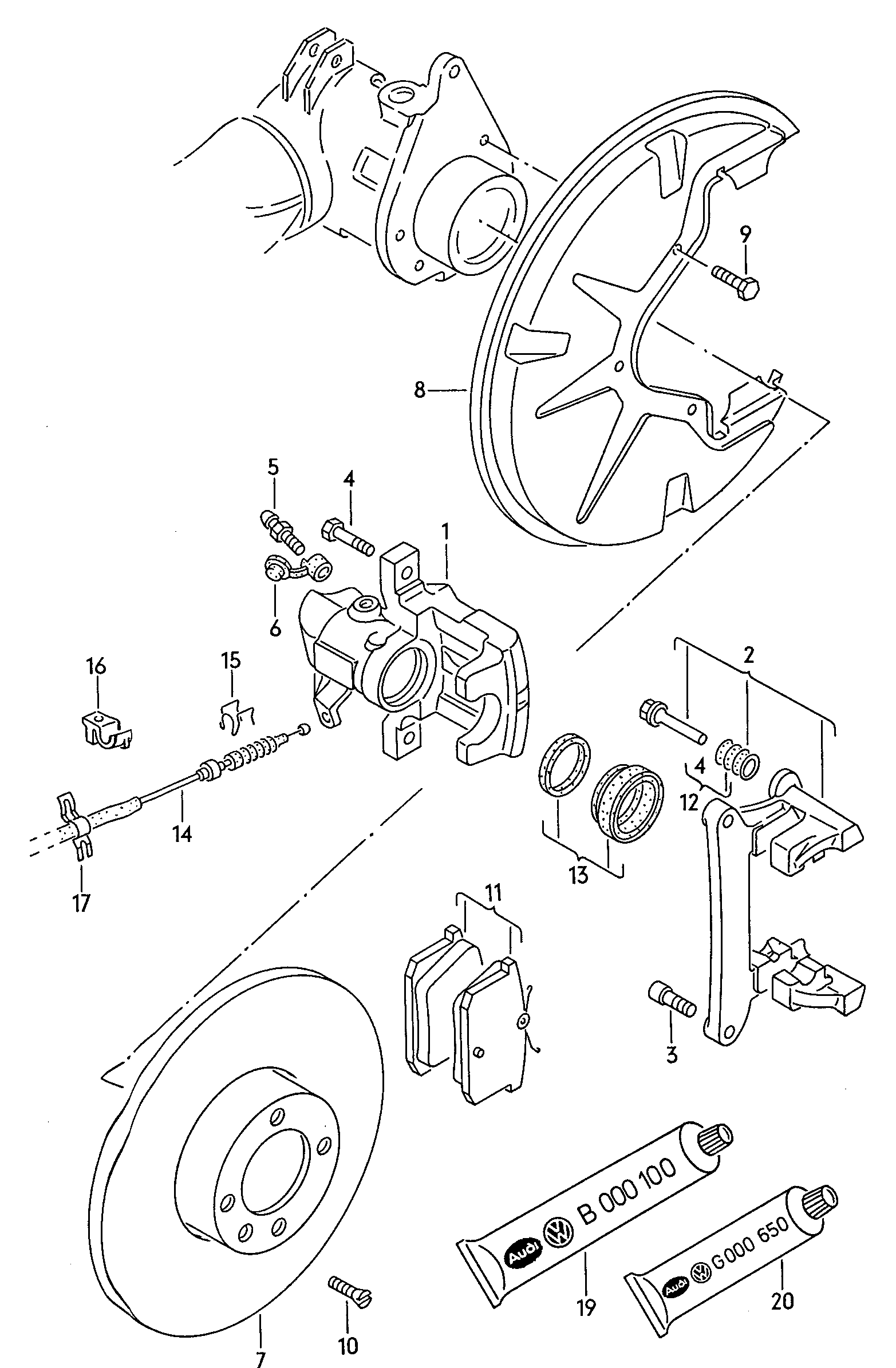 VAG 1H0 615 423 - Zacisk hamulca parts5.com