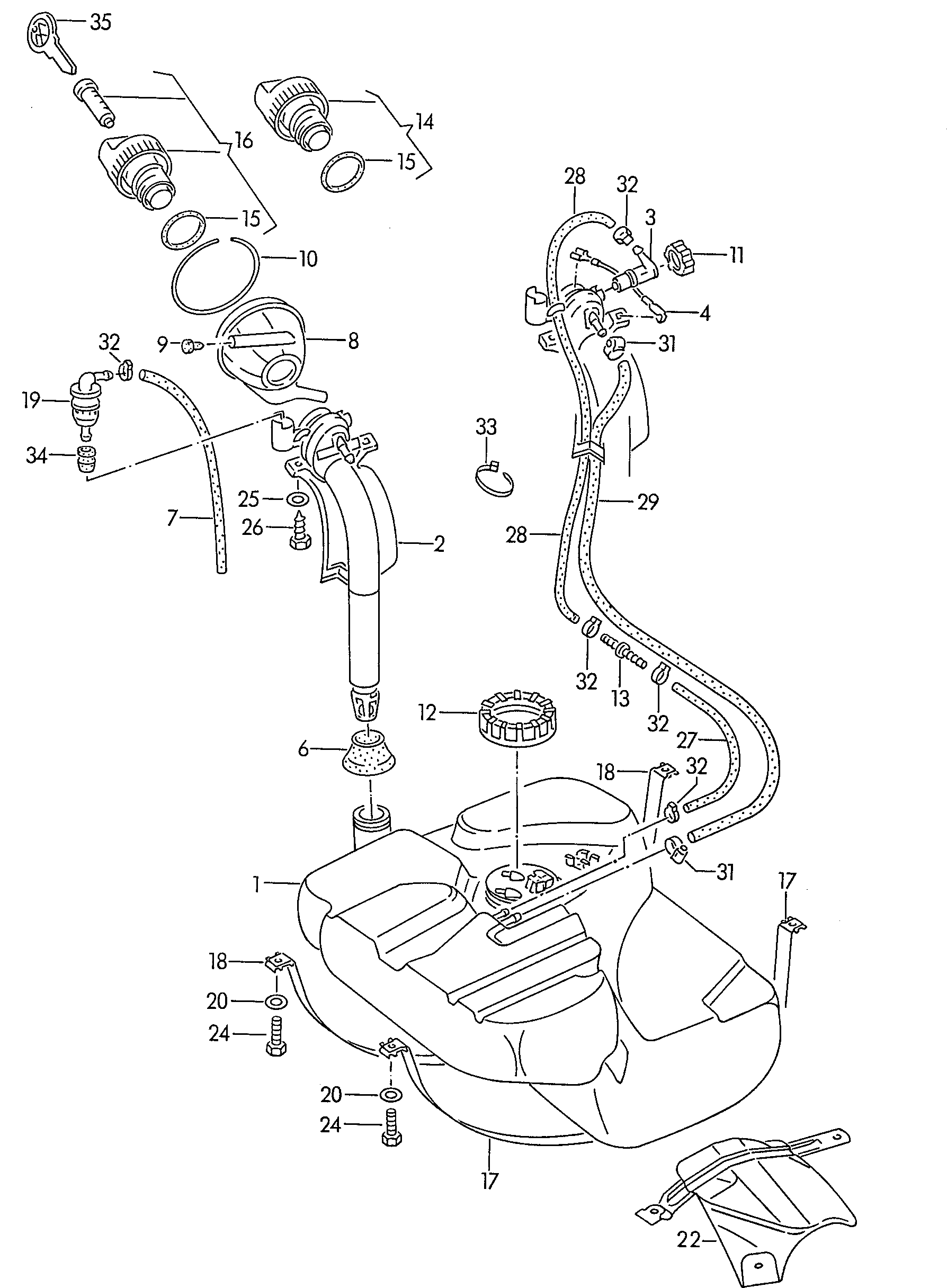 Seat 191 201 551 A - Sealing Cap, fuel tank parts5.com