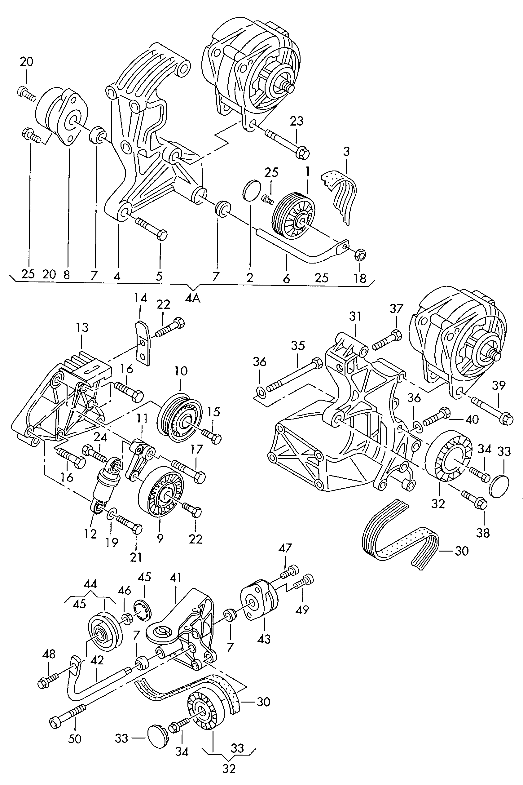 Seat 074 145 299 A - Amortizor vibratii, curea transmisie cu caneluri parts5.com