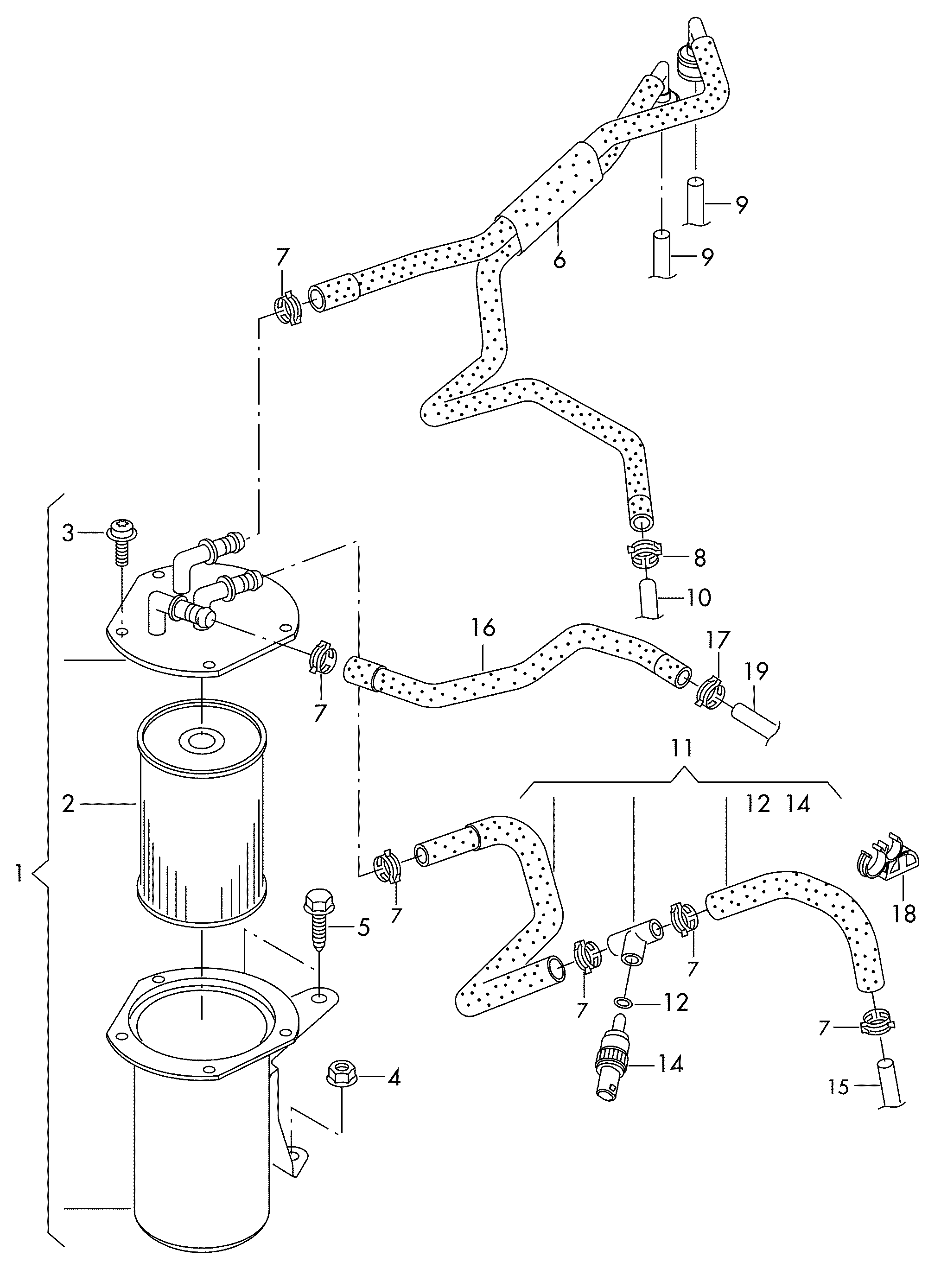 AUDI 7N0 127 177 B - Filtru combustibil parts5.com