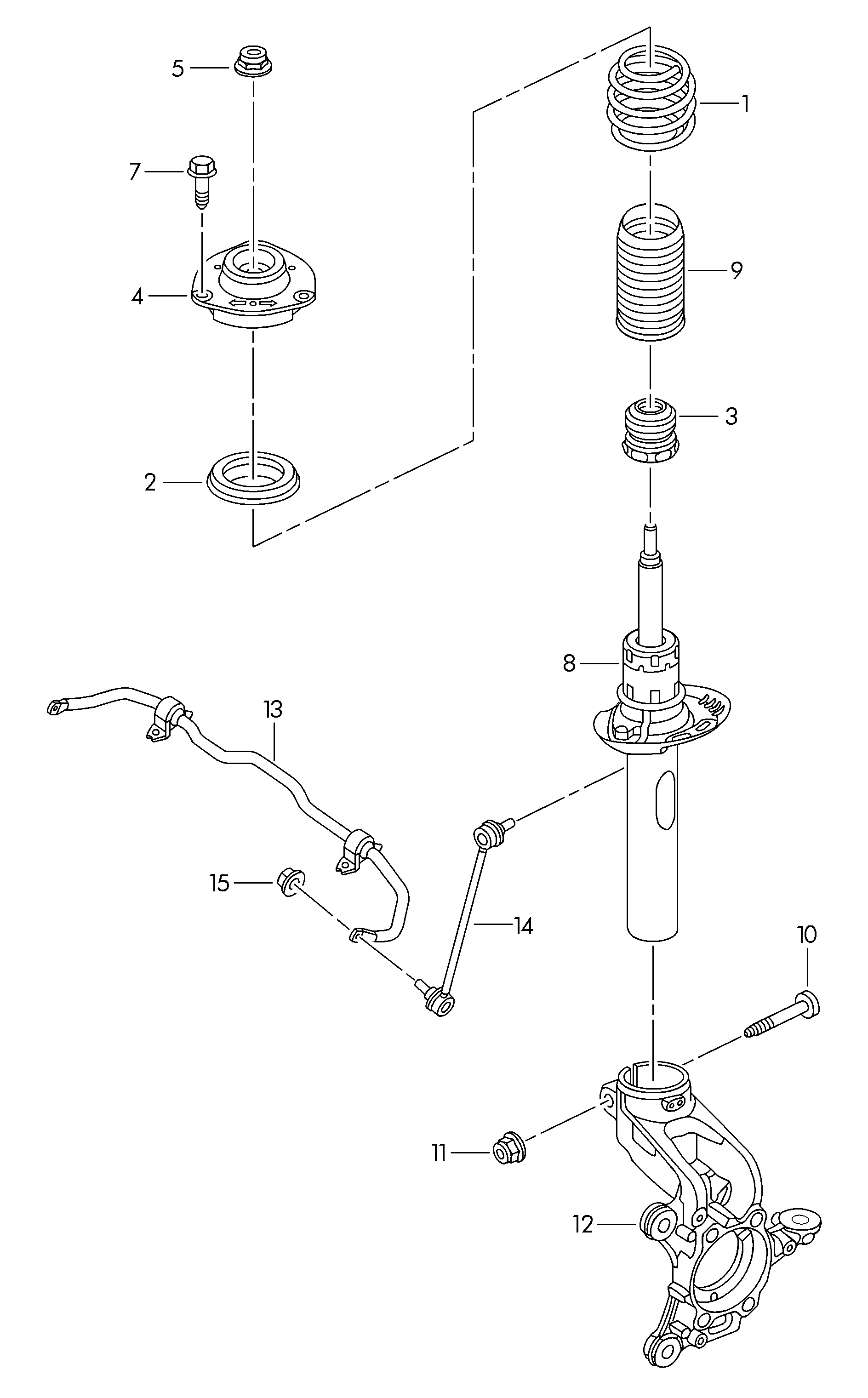 AUDI (FAW) 5C0413031BE - Amortizor parts5.com